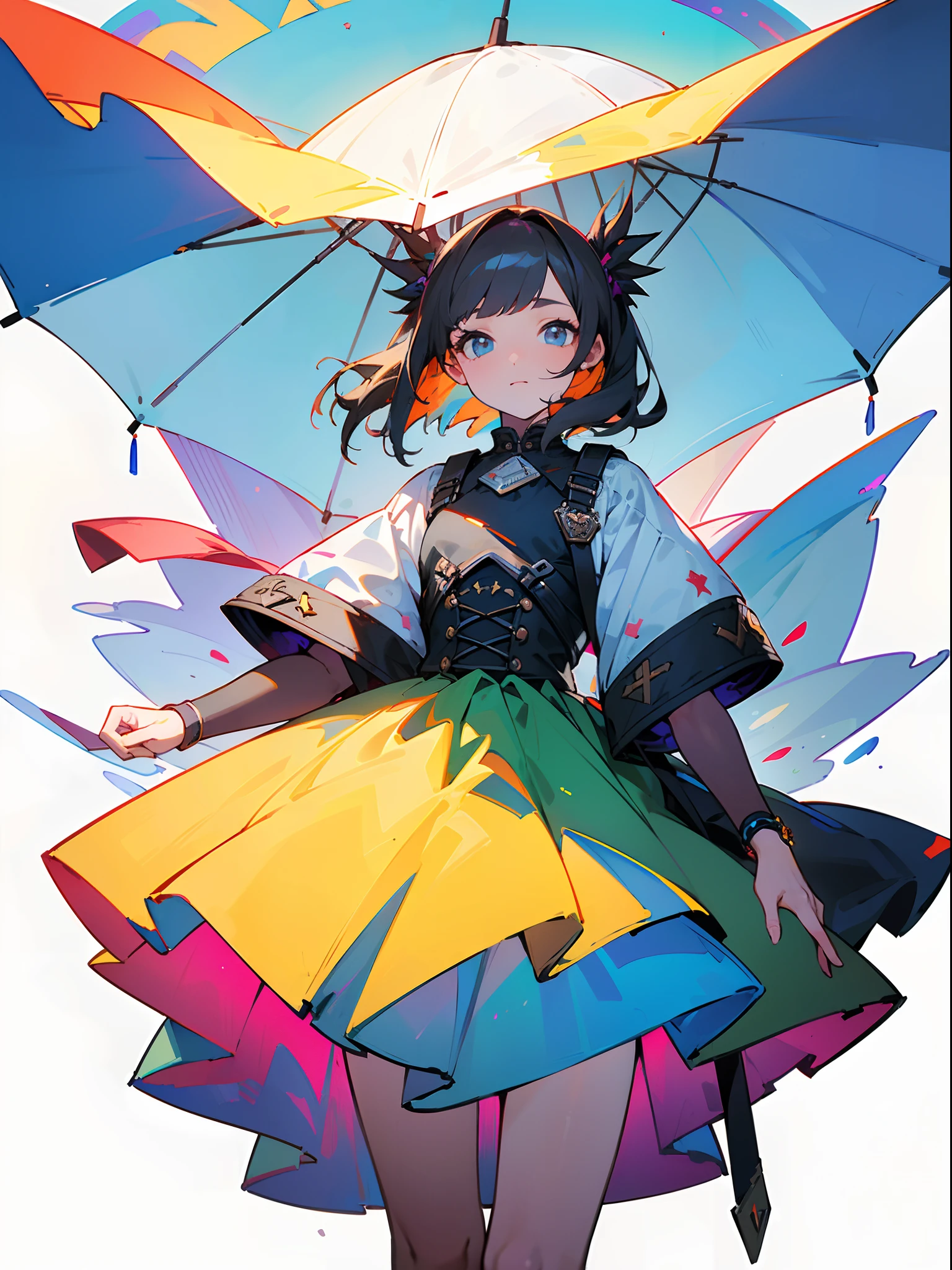 ((Best quality, 8K, Masterpiece: 1.4)),((Amazing detail: 1.3)),((illustration: 1.2)),((High resolution1.1)),1girll,Colorful,Transparency