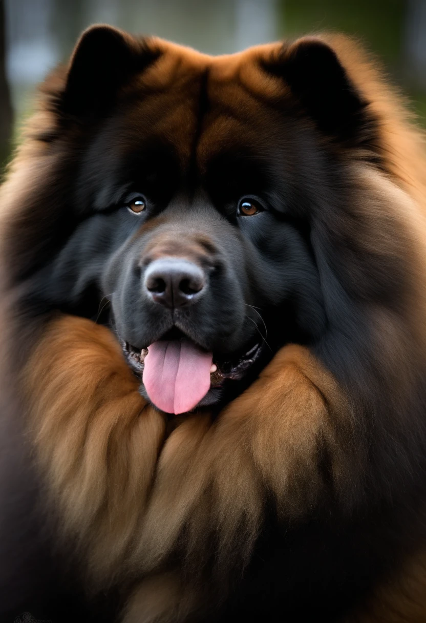 chow chow black female smiling