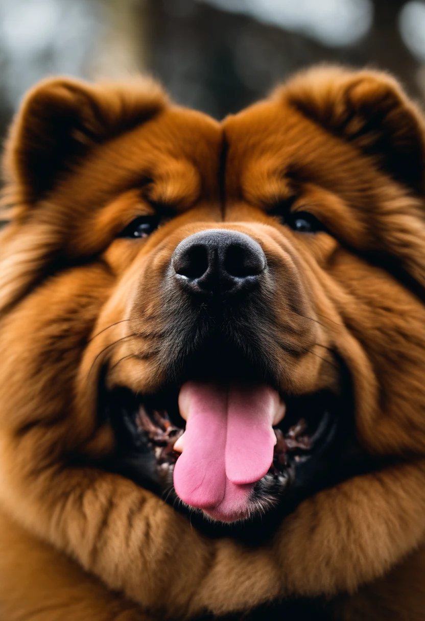 chow chow black female smiling