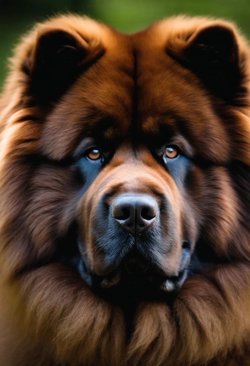 chow chow primitivo, pelagem preta, lingua roxa