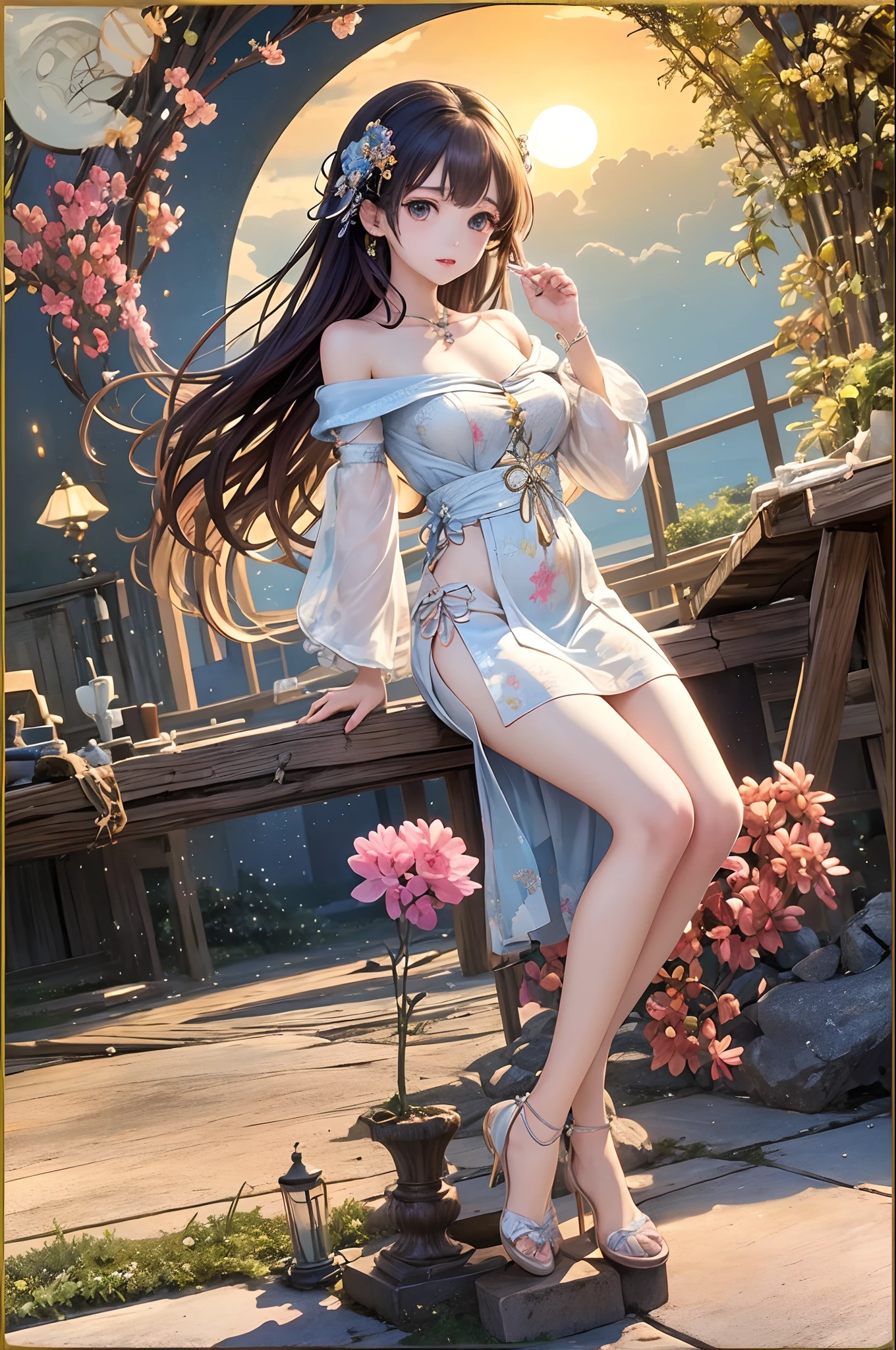 (masterpiece、top-quality、Official art:1.2)、(colourfull)、see the beholder、1girl in、portlate、独奏、Colorful water levitation