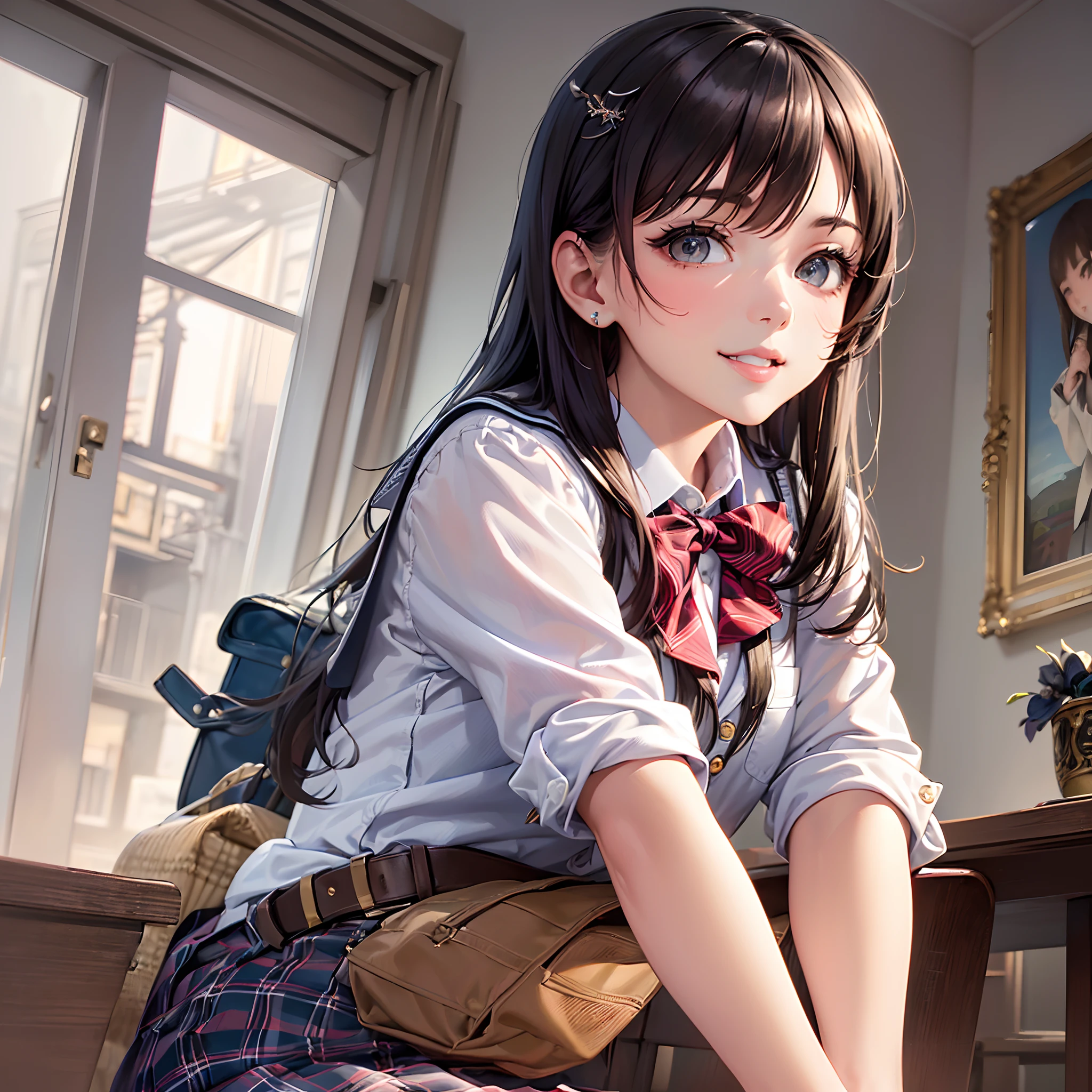 ((masterpiece)),((best quality)),absurdres,
1girl, 1boy, squatting cowgirl position, pov, school uniform,
(classroom:1.1), sunlight,
(half-closed eyes:0.4), (parted lips:1.4), (nose blush:1.2), light smile,