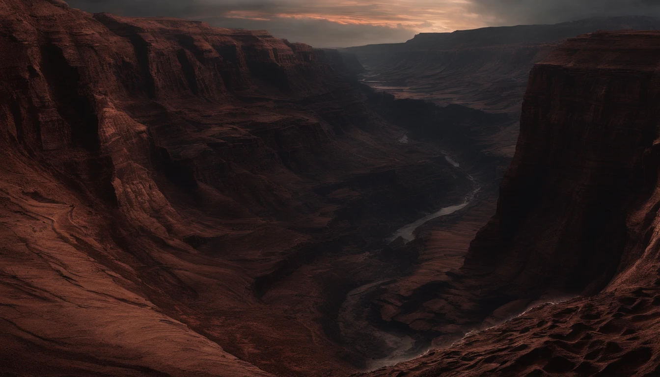 Big Canyon,great outdoors,Evening glow,Reddish-brown soil,The river flows