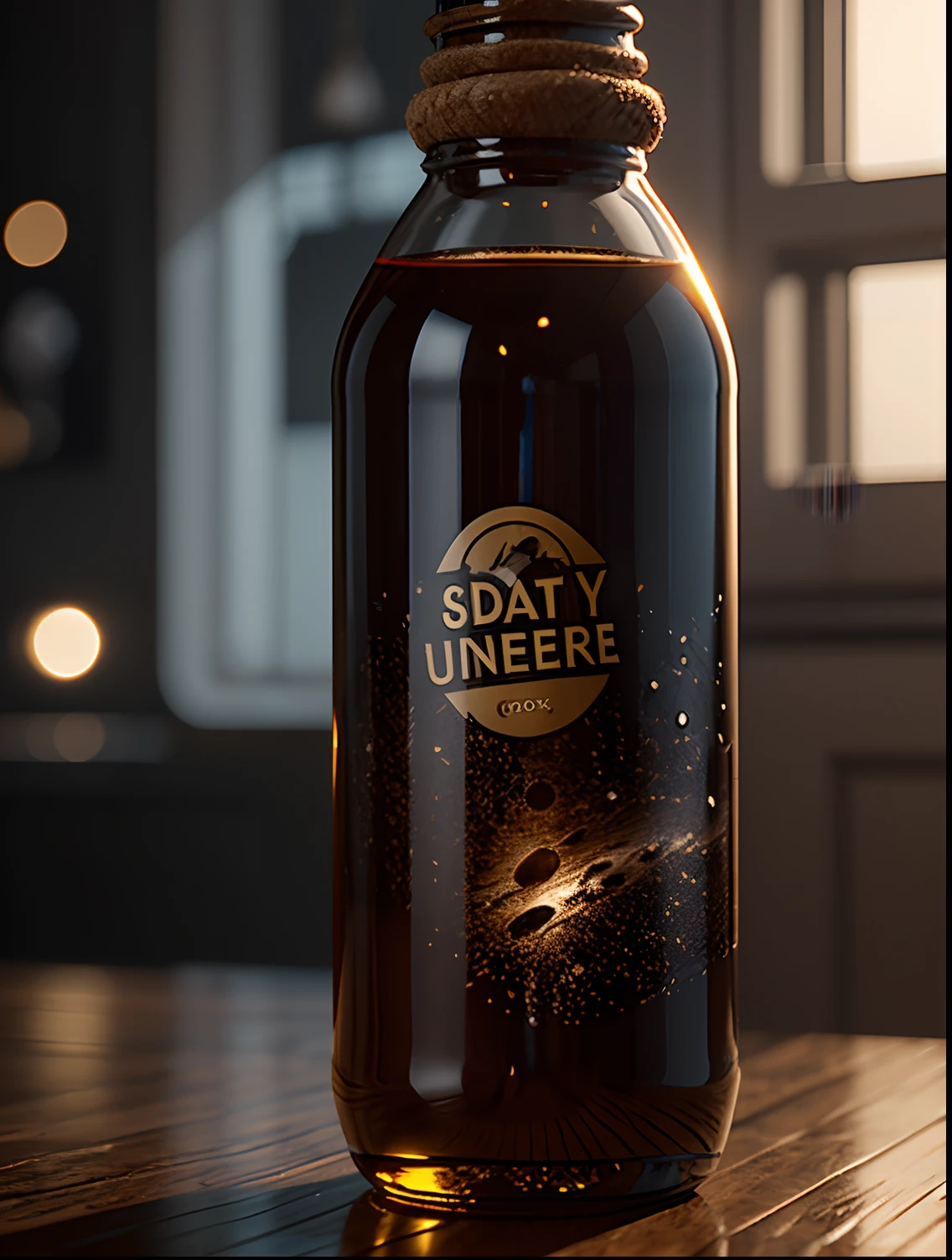 milkyway in a glass bottle, 4k, unreal engine, octane render