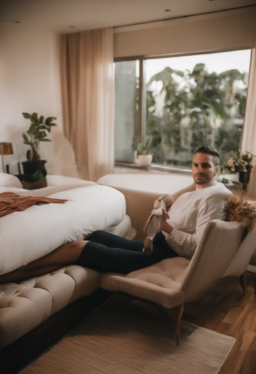 Uma mulher coreana,de costas em cima da cama, mostrando o cuzinho e a vagina Estar em um hotel,(get down on the bed:1.5),(hands on the bed),(derramando sua bunda:1.4),(pernas separadas),(Ser acariciado pela virilha de um homem:1.6),(visto de cima:1.3),(Do ponto de vista masculino), ))), ((melhor qualidade)), ((detalhes )), ((realismo ultra realista)), Nothing ridiculous, UM MILF, mulher madura, altamente detalhado, ilustrativa, 1. mulheres maduras, ((seios grandes:1.1)),hand perfect, dedo detalhado, belos olhos detalhados,Cabelos cacheados ondulados,com olho castanho, name badge, CEO, ( totalmente nua , mostrando o cu,Neck Rings,mostrando a vagina escorrendo leite branco da buceta, Detalhado Antecedentes, Estar em um hotel, cocked buttocks, totalmente nua, sem vestimenta nenhuma