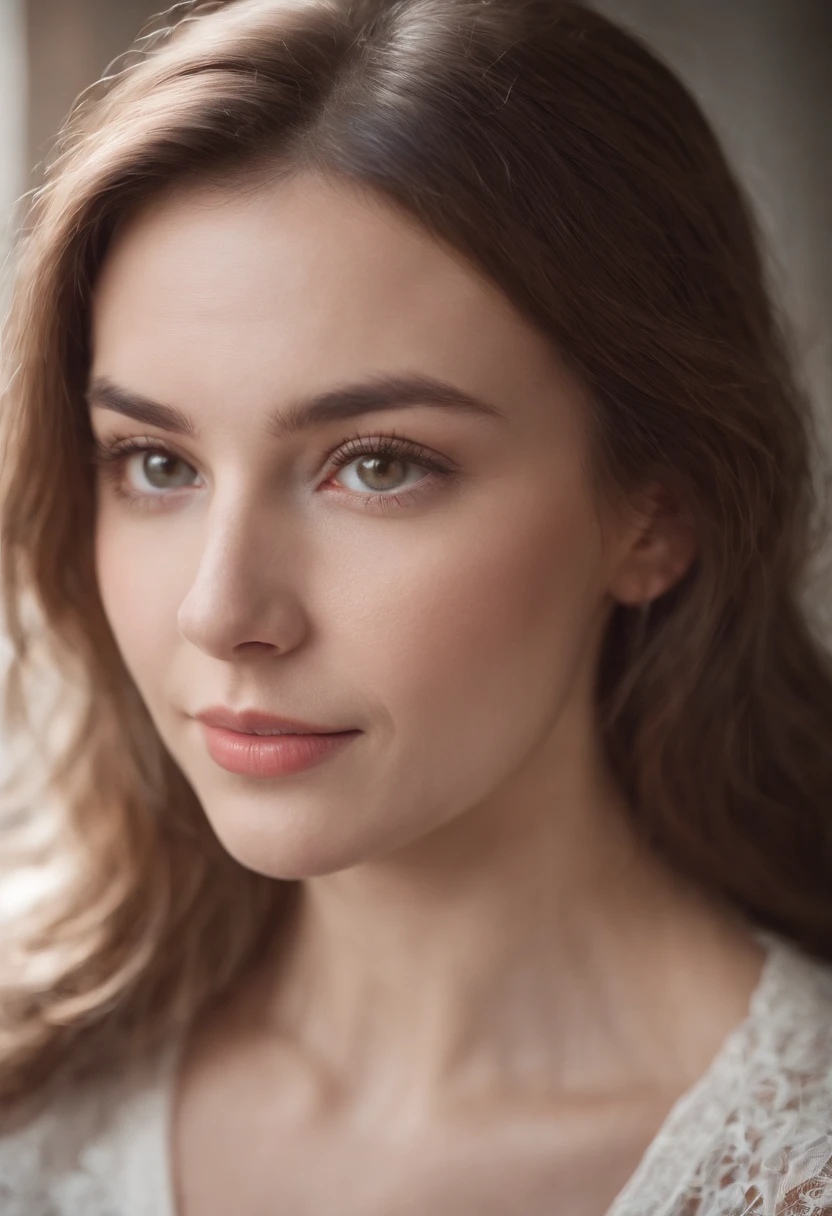 female portrait, soft focus lens, f 1.0