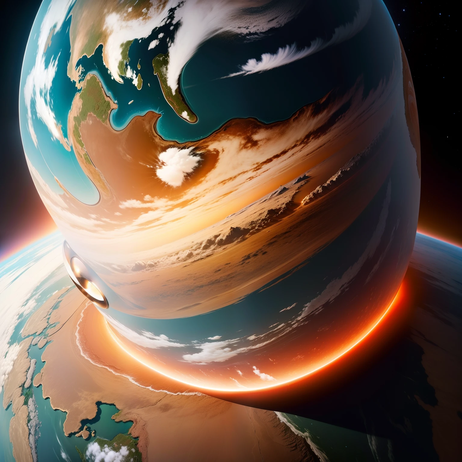 Tierra  Global warming is seen The Earth is seen from space Super hot image Hyper-realistic image Appearance of photography la tierra vista desde el espacio p la tierra habita desde el espacio observa el calentamiento global alrededor del planeta