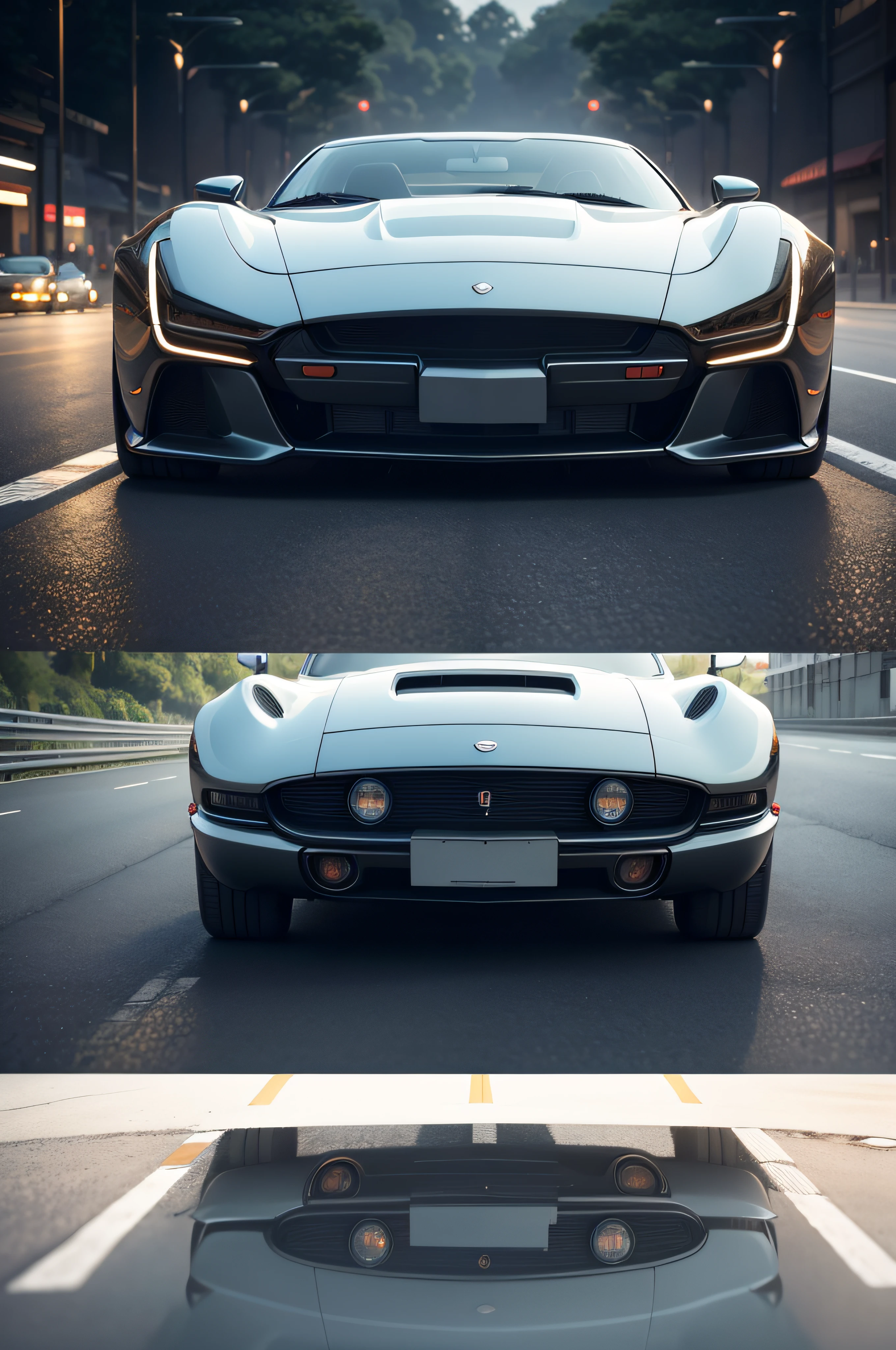Produce a visually stunning image showcasing a lineup of sleek and iconic Japanese cars, each exuding its unique design and personality. Elevate the image's quality by intensifying colors, enhancing contrast, and refining intricate details such as the reflections on the car surfaces, the gleam of polished metal, and the texture of the road beneath. Add even more depth and realism by incorporating dynamic lighting that accentuates the curves and contours of the vehicles, making them come alive with a sense of speed and power. Ensure the final image captures the essence of Japanese automotive excellence and craftsmanship in every pixel.