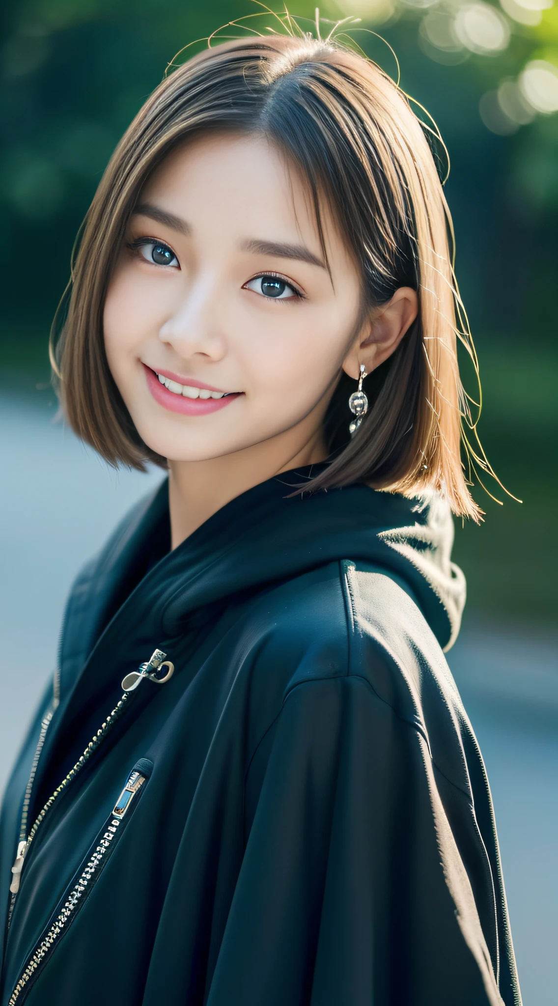 (((32K,very high res, high detailing, highly accurate,Masterpiece Girl 1))),Raw photo & realistic atmosphere,beautiful dark blue eyes,Detailed mouth,Glossy lips,Detailed eyebrows,Soft white skin that shines with every detail,,Eyes drawn in detail、Very beautiful eyes with azure eyes,Detailed lips、Very beautiful face,Very well-formed face、Lifelike face,shiny beautiful lips,Beautiful eyebrows,Infinite reality,Best design,(Insanely cute sober and modest Japan 18-year-old girl,,Toned body,Perfect Gal Leader Model,Beautifully shaped breasts,Very cute beautiful girl,Little Girl:1.5),Best Natural Makeup,Japanese ido,Korean Idols,Young sensual idol,Moist eyes,Dark beautiful eyes,Beautiful butt,beauty legs,,camel's foot,:1.3),超A high resolution、,Natural and realistic face,Back lighting,Pure eyes are too cute,(((photorealisim,Photograph the whole body))),,Reality Live Action,(simple earrings,Necklace Arm,Watches,Glossy nail art,Black and Green Nylon Zip Parka Camping Fashion,Blonde shorthair,独奏,Lori,Smile faintly,full body Esbian:1.7),(Show full-body fashion,mysterious15Year old schoolgirl:1.8)