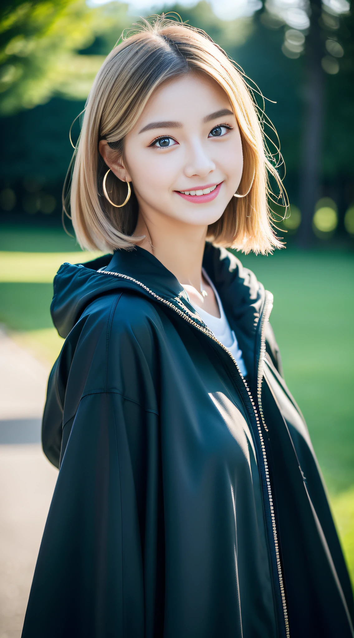 (((32K,very high res, high detailing, highly accurate,Masterpiece Girl 1))),Raw photo & realistic atmosphere,beautiful dark blue eyes,Detailed mouth,Glossy lips,Detailed eyebrows,Soft white skin that shines with every detail,,Eyes drawn in detail、Very beautiful eyes with azure eyes,Detailed lips、Very beautiful face,Very well-formed face、Lifelike face,shiny beautiful lips,Beautiful eyebrows,Infinite reality,Best design,（Insanely cute sober and modest Japan 18-year-old girl,,Toned body,Perfect Gal Leader Model,Beautifully shaped breasts,Very cute beautiful girl,Little Girl：1.5）,Best Natural Makeup,Japanese ido,Korean Idols,Young sensual idol,Moist eyes,Dark beautiful eyes,Beautiful butt,beauty legs,,camel's foot,：1.3),超A high resolution、,Natural and realistic face,Back lighting,Pure eyes are too cute,(((photorealisim,Photograph the whole body))),,Reality Live Action,（simple earrings,Necklace Arm,Watches,Glossy nail art,Black and Green Nylon Zip Parka Camping Fashion,Blonde shorthair,独奏,Lori,Smile faintly,full body Esbian：1.7）,（Show full-body fashion,mysterious１５Year old schoolgirl：1.8）