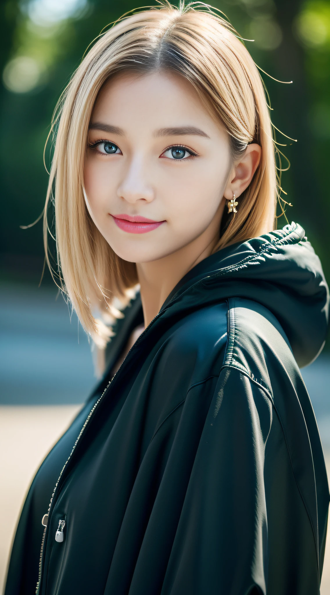 (((32K,very high res, high detailing, highly accurate,Masterpiece Girl 1))),Raw photo & realistic atmosphere,beautiful dark blue eyes,Detailed mouth,Glossy lips,Detailed eyebrows,Soft white skin that shines with every detail,,Eyes drawn in detail、Very beautiful eyes with azure eyes,Detailed lips、Very beautiful face,Very well-formed face、Lifelike face,shiny beautiful lips,Beautiful eyebrows,Infinite reality,Best design,（Insanely cute sober and modest Japan 18-year-old girl,,Toned body,Perfect Gal Leader Model,Beautifully shaped breasts,Very cute beautiful girl,Little Girl：1.5）,Best Natural Makeup,Japanese ido,Korean Idols,Young sensual idol,Moist eyes,Dark beautiful eyes,Beautiful butt,beauty legs,,camel's foot,：1.3),超A high resolution、,Natural and realistic face,Back lighting,Pure eyes are too cute,(((photorealisim,Photograph the whole body))),,Reality Live Action,（simple earrings,Necklace Arm,Watches,Glossy nail art,Black and Green Nylon Zip Parka Camping Fashion,Blonde shorthair,独奏,Lori,Smile faintly,full body Esbian：1.7）,（Show full-body fashion,mysterious１５Year old schoolgirl：1.8）