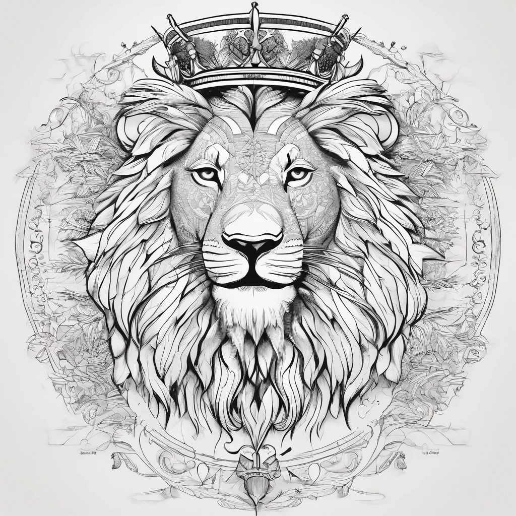 a black and white drawing of a lion with a crown of thorns on its head,blue eye, design de tatuagem realismo, desenho de tatuagem realismo, Realismo Tattoo Sketch, Directed by: Emiliano Di Cavalcanti, O Senhor e Salvador, ✏️🎨, Directed by: Bernardo Cavallino, Directed by: Jordan Grimmer, Directed by: Bernat Sanjuan, Directed by: Tony Sart, hyper - realistic tattoo sketch