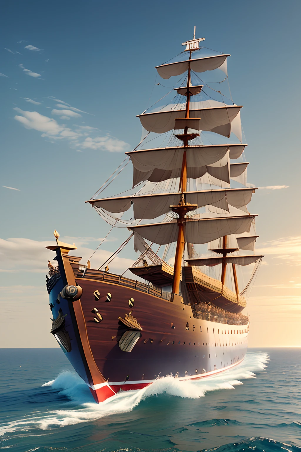 (cbzbb:1.25), medieval ship, bible, illustration, artstation, CGI_Animation,