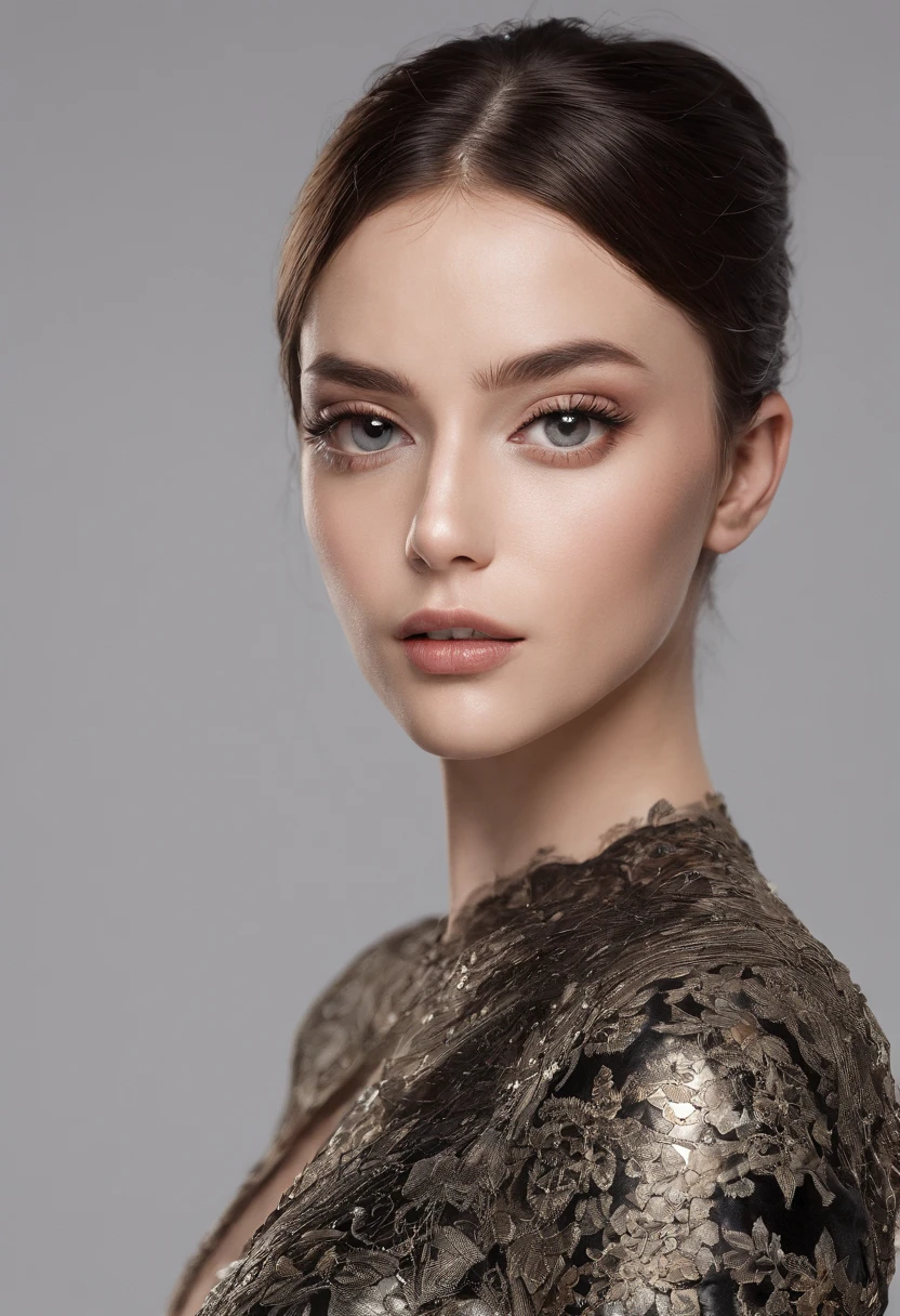 Mulher bonita europeia, corpo inteiro, muito detalhado, 22 anos, Rosto inocente, and symmetrical naturally straight and dark hair, olhos azuis, alta resolução, obra-prima, melhor qualidade, Detalhes intrincados, muito detalhado, foco nítido, Pele detalhada, textura de pele realista, textura, Olhos detalhados,