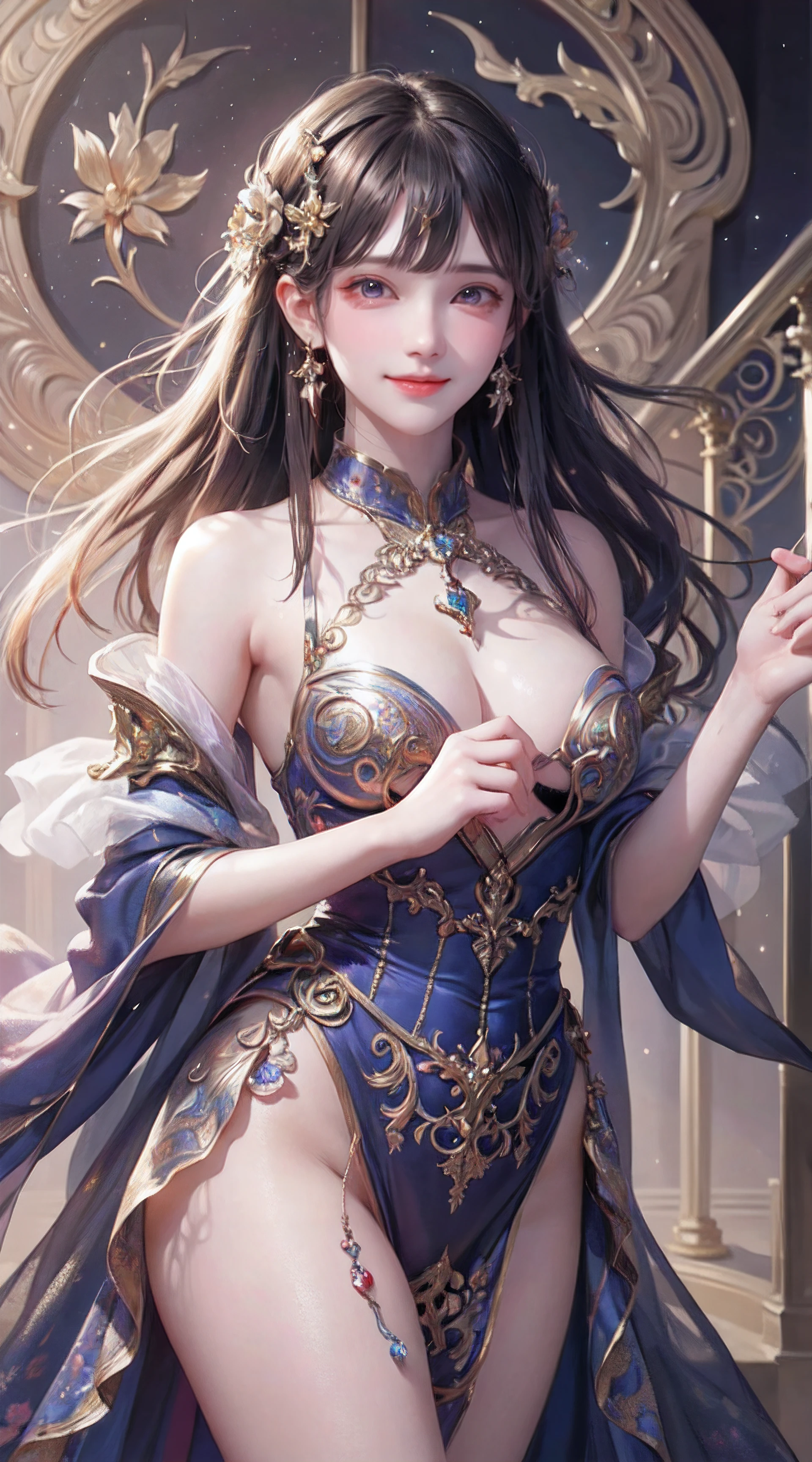 A masterpiece, top quality, best quality, official art, beautiful and aesthetic:1.2, 1girl:1.3, extremely detailed, fractal art:1.3, colorful, highest detailed