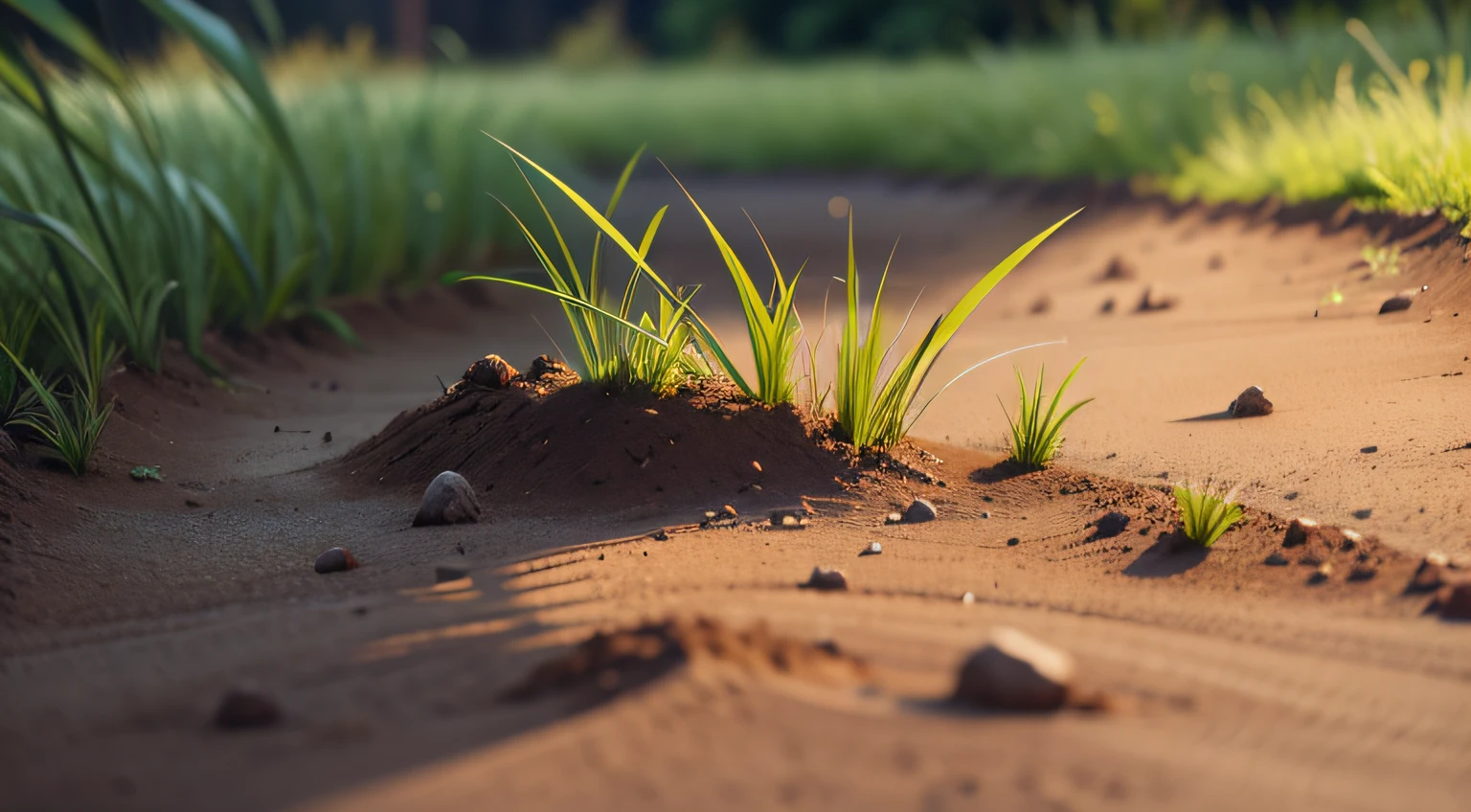 grass with dirt