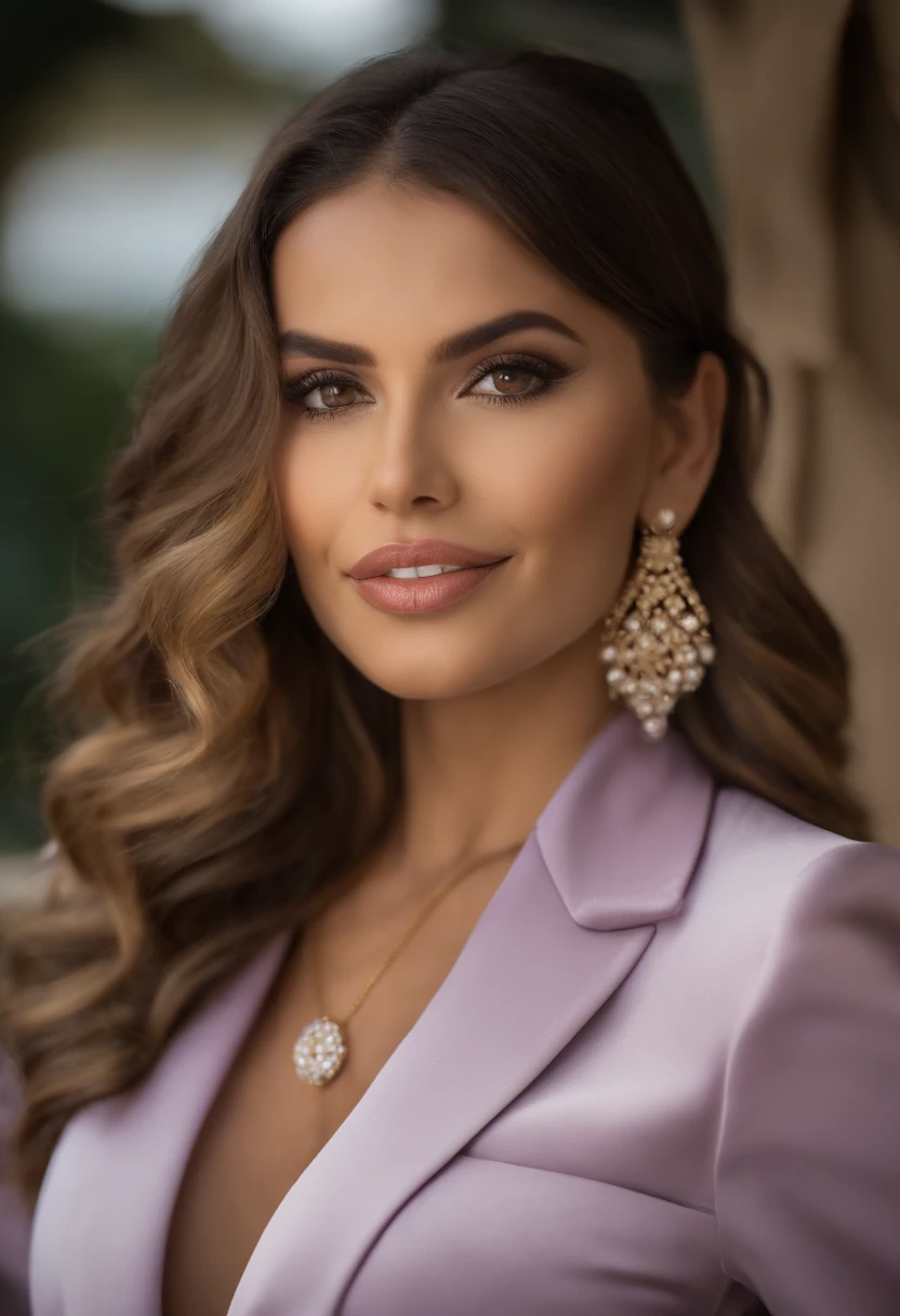 mulher latina, negra de 36 anos, designed for cozy aesthetics!, Wholesome, foto do produto de alta qualidade, em uma sala comercial, mulher de negocios, business, arte do designer, foto oficial do produto, full facial vision, bottom angle, foto do produto em miniatura, foto de produto de alto detalhe, usando blazer roxo, usando camisa roxa, vestindo joias, vestindo acessorios, usando joias , jewels, Tecnologia, foto profissional do produto, 1614572159, foto retrato