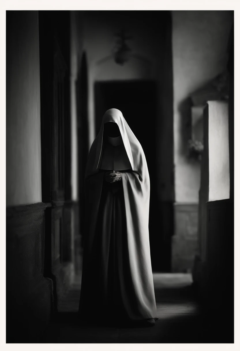 ghostly nun dark atmosphere paranormal fear very afraid