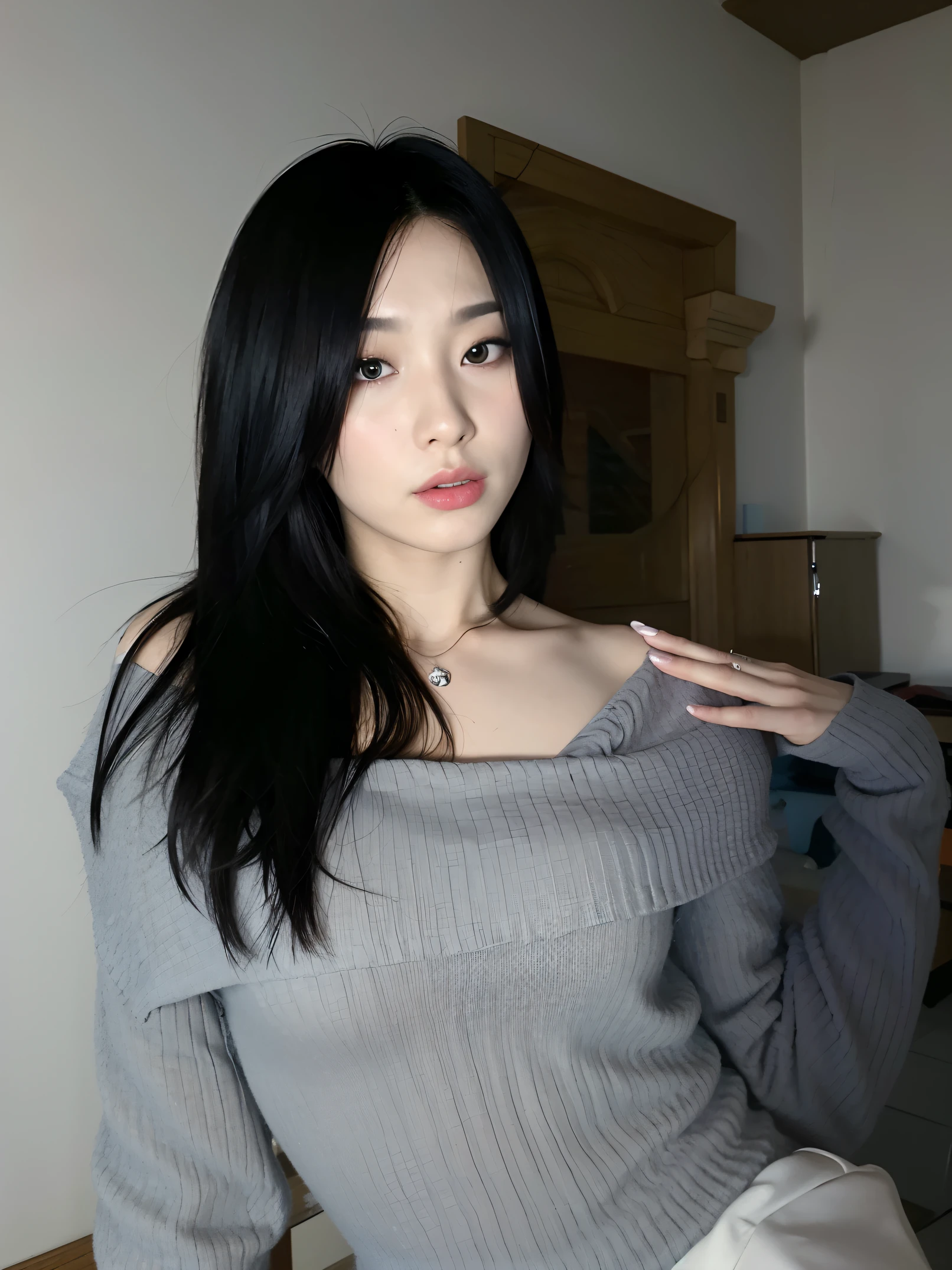 Ace, 4k, High Resolution, Masterpiece, Best Quality, Head: 1.3, (Korean K-pop Idol), Fine Skin, Sharp Focus, (Cinema Lighting), Clavicle, Morning, Soft Light, Dynamic Angle, [: (detailed face:1.2):0.2], armpit wrinkles, thigh gap, red dress, slim, mid-chest, cleavage, full body,