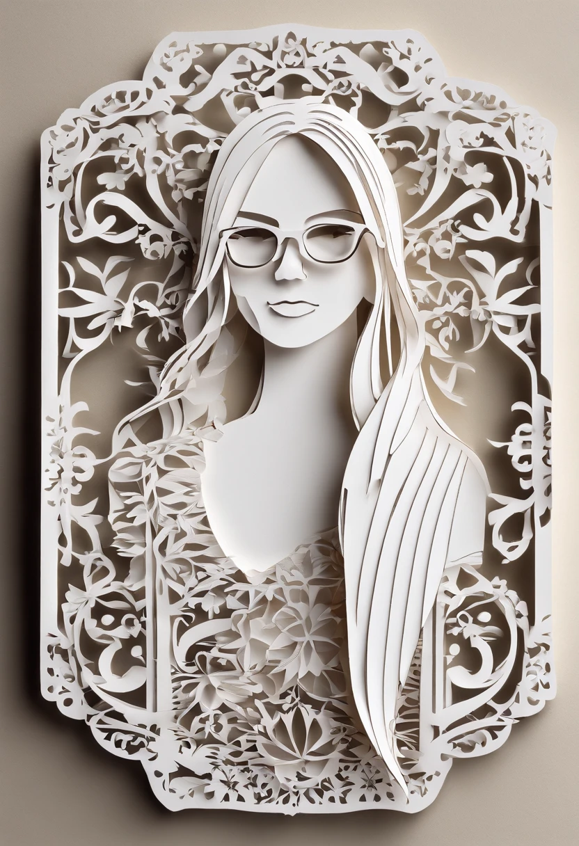 imagem delicada, Uma bonita, long whitish hair, penteado ondulado, Wear black framed glasses, sorrir, colar, Temperamento, seios pequnos,