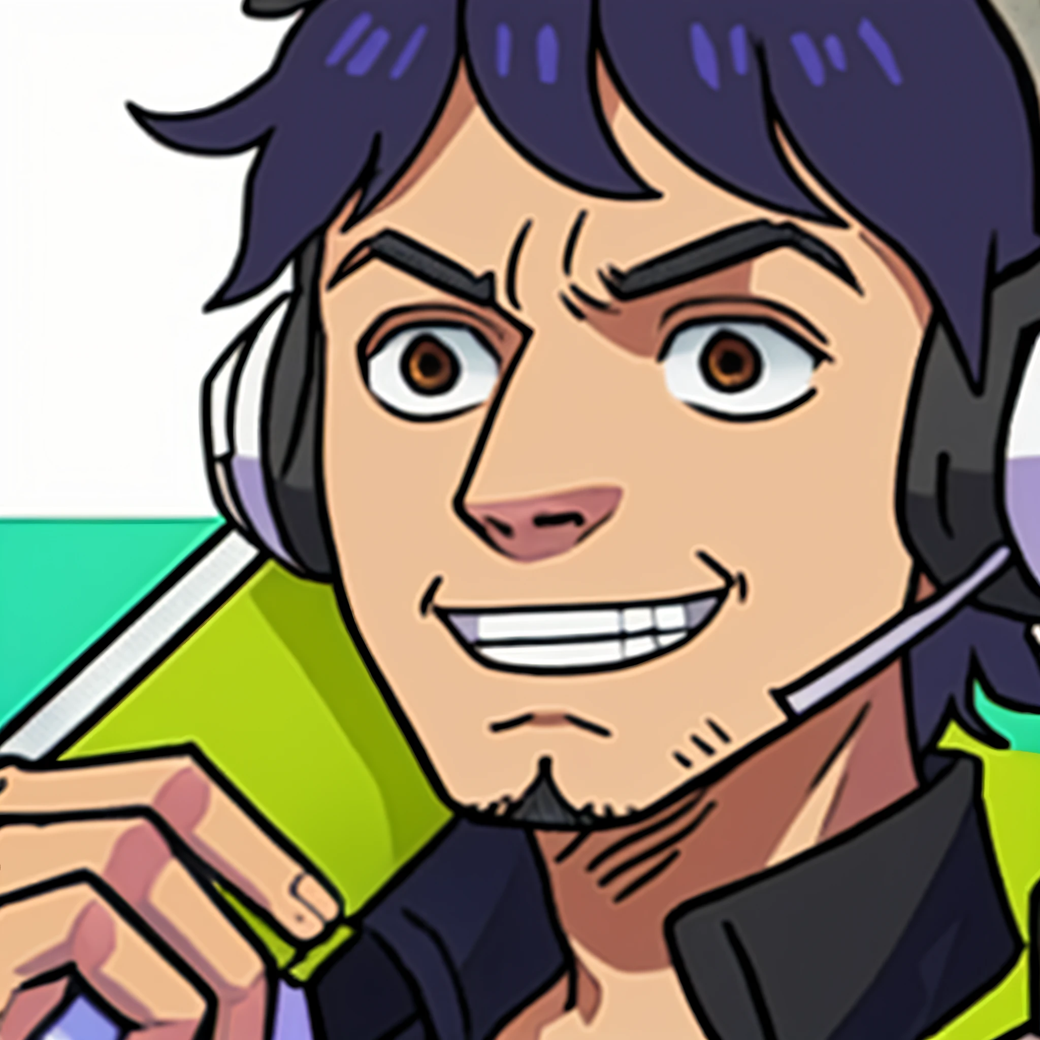 desenho animado de um homem com , imagem do avatar, ig studios estilo anime, Kentaro Miura estilo de arte, cel - estilo de arte sombreado, Greg ], kentaro miura manga art style, Parece Jerma985, Otaku Gangasta, foto de perfil do discord, Arte Oficial, PFP, 2 d estilo anime