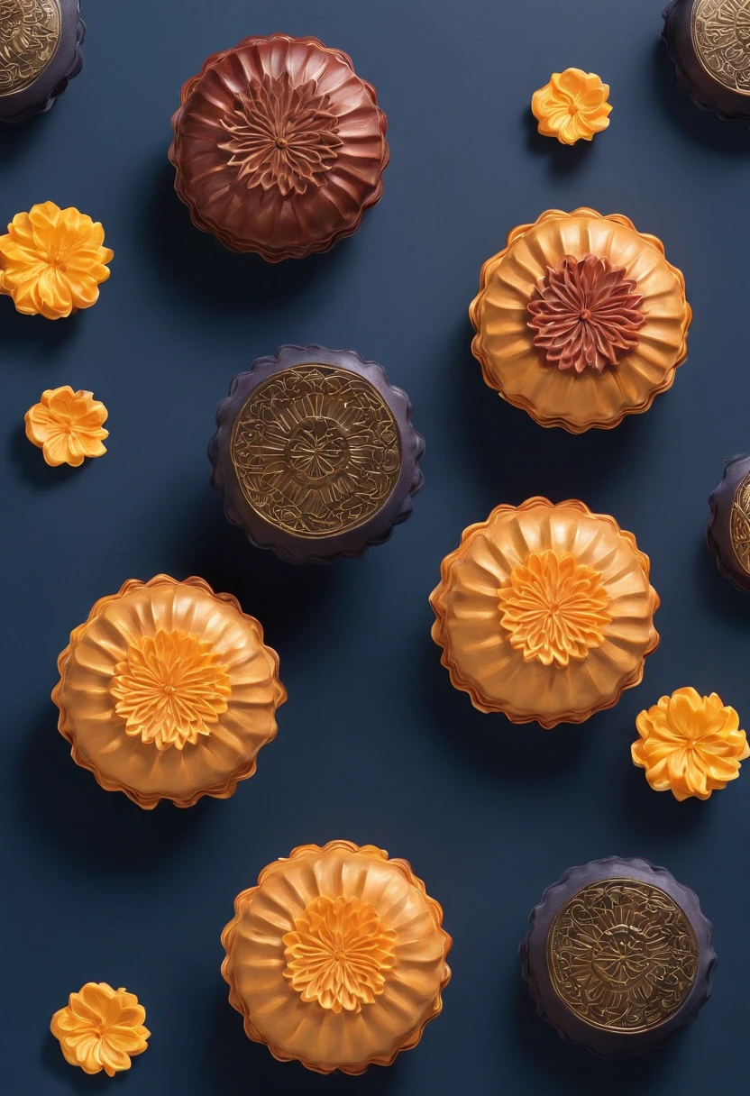 Mooncakes are a symbol of longing,Wanderers who come from afar are reunited with their loved ones,Cross the long river of longing,Bright moon,Beautiful mooncakes,River of longing,best qualtiy,3D modeling rendering,C4D style,wide wide shot,8K,
