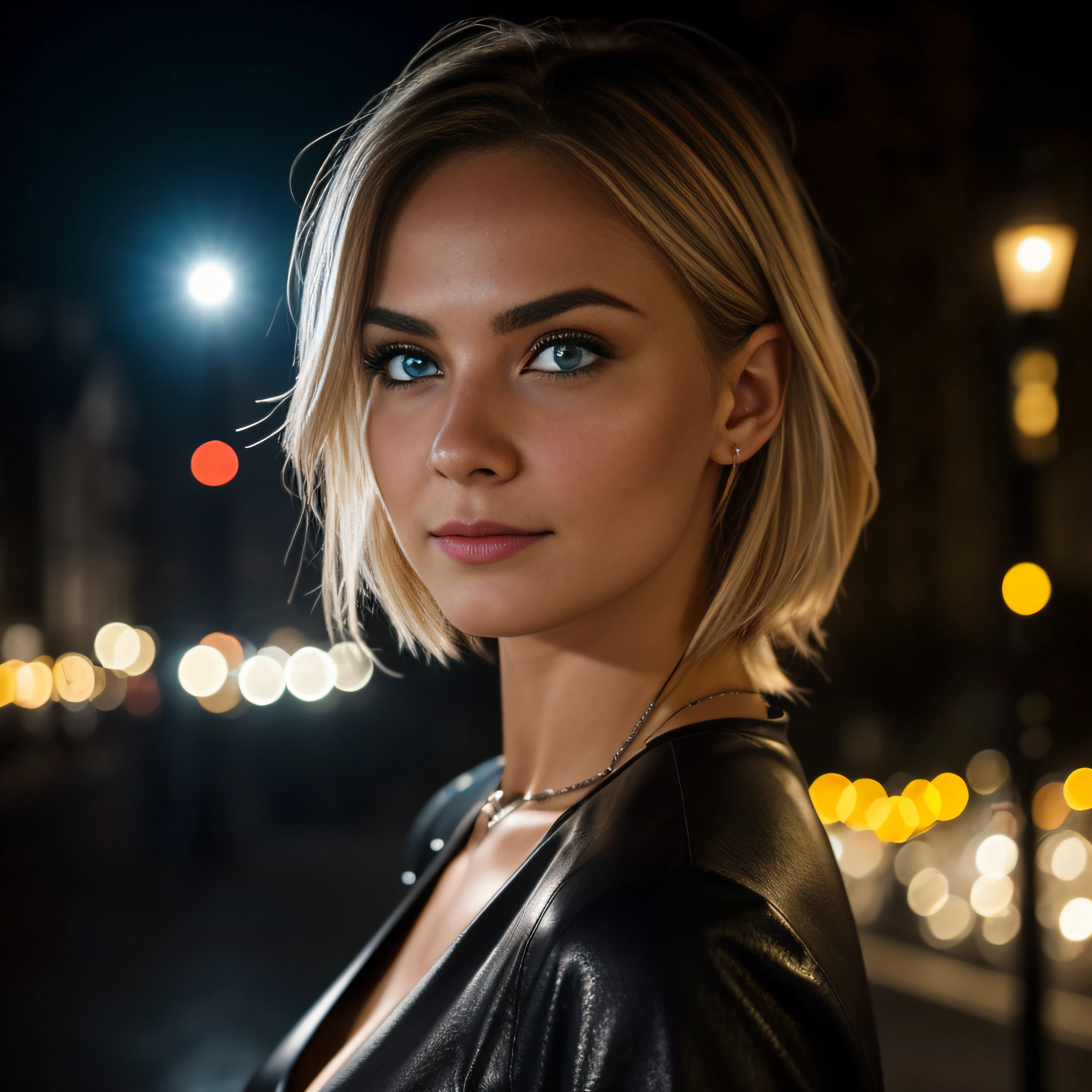 (Selfie, Draufsicht: 1.4), (full body), RAW UHD portrait photo of a 24-year-old blonde (Blue-eyed woman) Eine dunkle Gasse entlanggehen, big boobs,, Stadt bei Nacht, (Rock), (Ausschnitt), Details (Gewebe! , Haar! , Glitzer, Farbe!! , Benachteiligungen: 1.1), shiny eyes with high level of detail (Blick in die Kamera), SLR-Beleuchtung, Spiegelreflexkamera, ultra quality, Sharpness, Depth of field, Filmkorn (Mitte), Fujifilm XT3, kristallklar, Rahmenmitte, Beautiful face, Scharfer Fokus, Streetlight, Neonbeleuchtung, bokeh (schwach beleuchtet), Nacht, (Nachthimmel), Detaillierte Hautporen, Oily skin, Sonnenbrand, Komplexe AugenDetails, full entire body