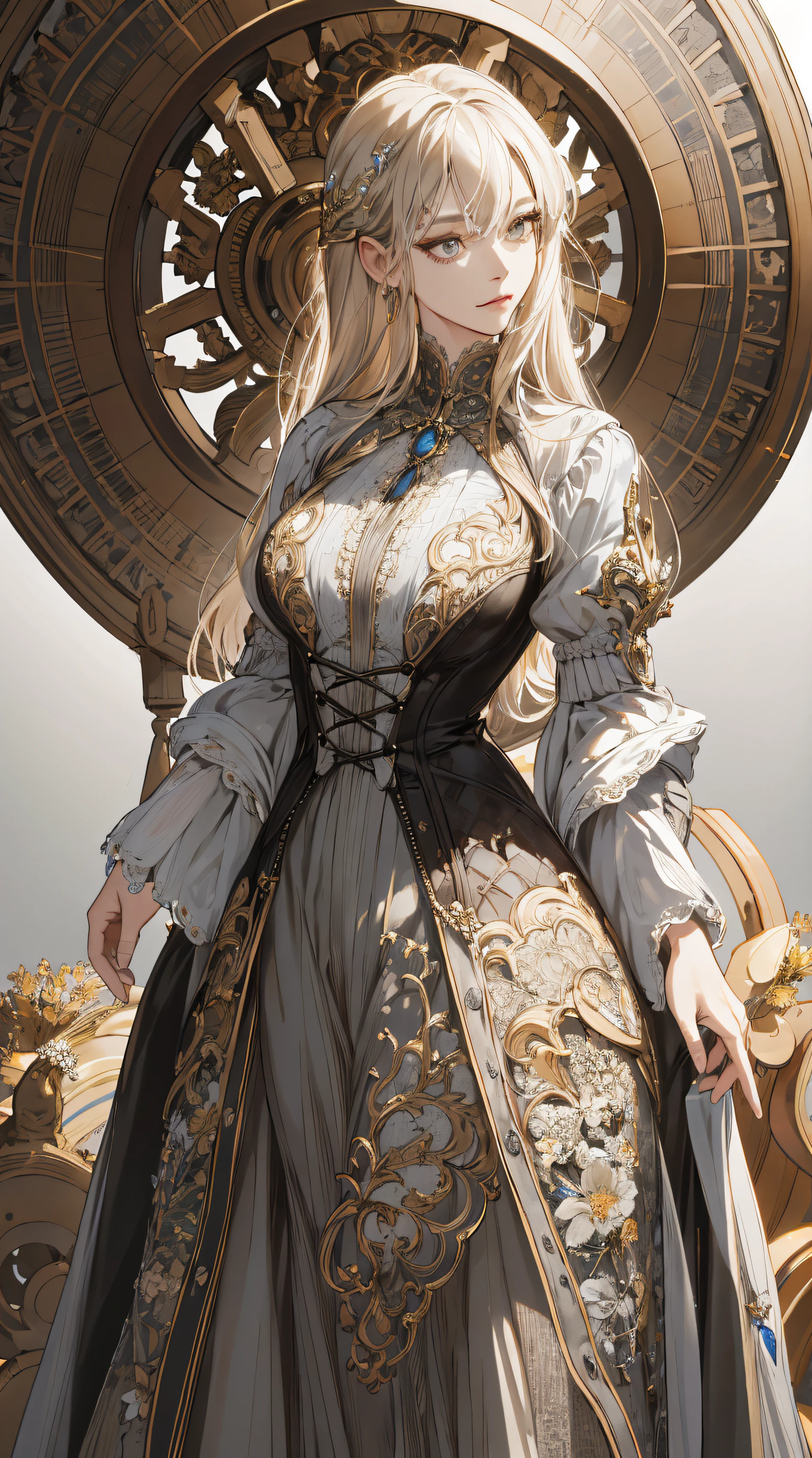 SeaArt BotTxt2ImgDefault13:18:31
(absurd, highres, ultra detailed), 1girl, mature woman, big chest, intricate details, enlarged textures, intricate details, finely detailed eyes and detailed face, intricate details, honey golden gray hair, (closed mouth), perfect eyes, matching eyes, white background, full body picture.