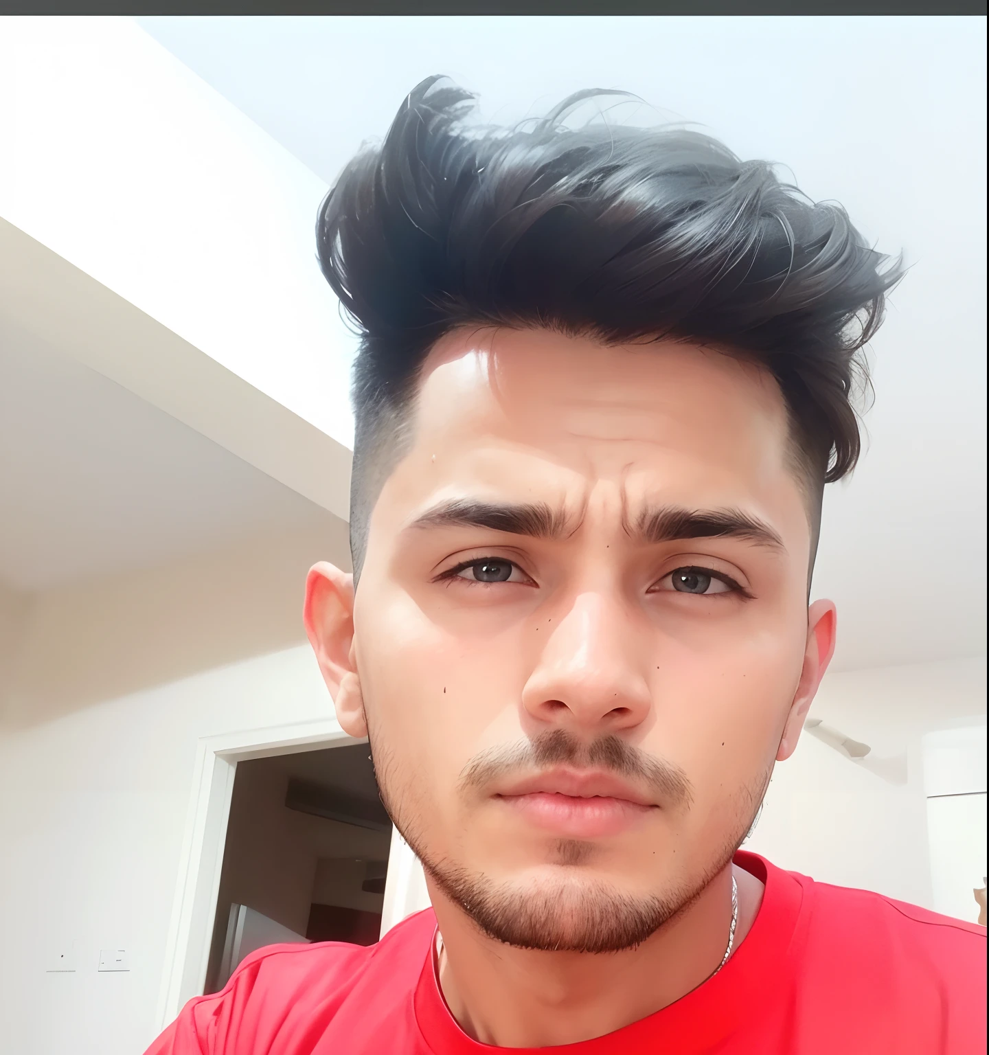 Use this face and portray him like a Army officer with full boys and he should be wearing white sneakers