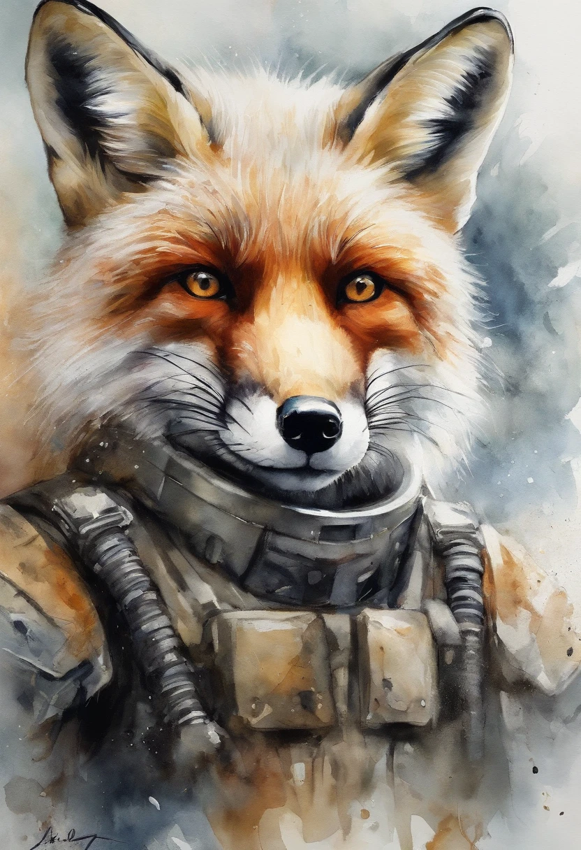 maximum quality, Dramatic lighting, menacing pose, fierce expression, epic atmosphere, (((fox head shaped helmet))), (((full body shot))),a fox made out of metal, cyborg, cyberpunk style, clockwork, ((intricate details)), hdr, ((intricate details, hyperdetailed)), incandescent lamps, cinematic shot, vignette, bokeh effect beckground, (canines), (full body shot), arctic fox, winter, white fur, space