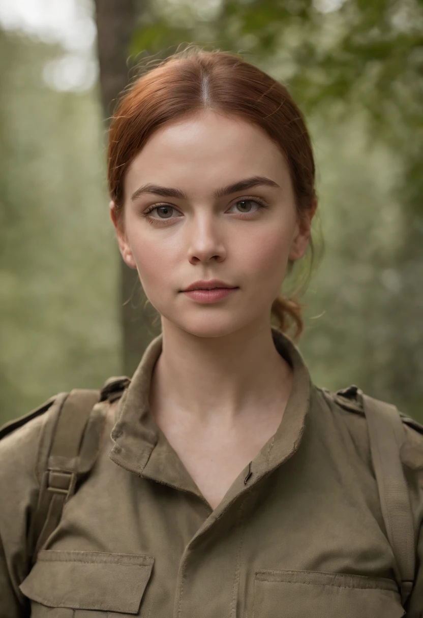 Tom Menino, garota, ruiva, militar, Combat without camouflaged army, short hair,  luvas pretas, Protetor de caixa de pose
