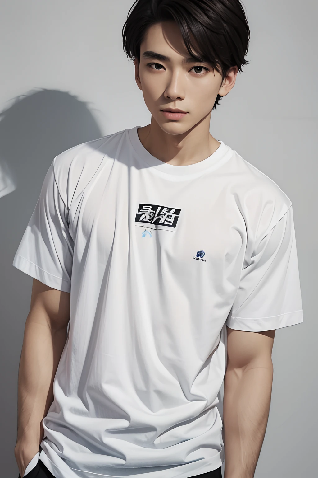 独奏: 1.5, (As a matter of fact, Masterpiece, 8k HD, good light quality, White sportswear, fit the face, complicated details), A handsome, muscular young Korean man. , 20 years old, be happy, smile brightly, detailed face, delicate eyes, มองดูsky,  period, black eyes, Black hair color, ผมsmooth, smooth, outdoor sports, Along the garden, Sunny,sky，Surreal，Awesome details，Highest quality，real，Open your mouth to talk. , Close your eyes., field ,Run towards the camera.
