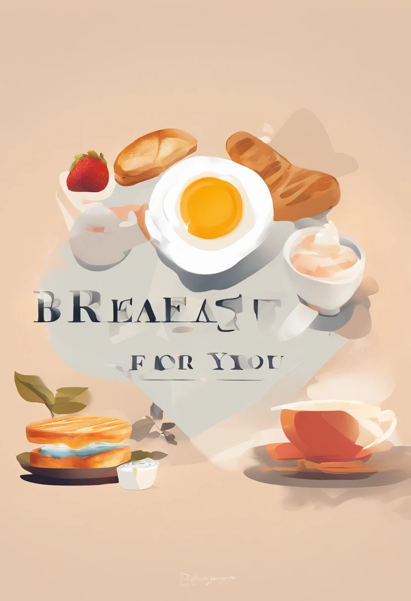 Explore a minimalist logo with the name "Breakfast for You" in a sleek and simple typography.