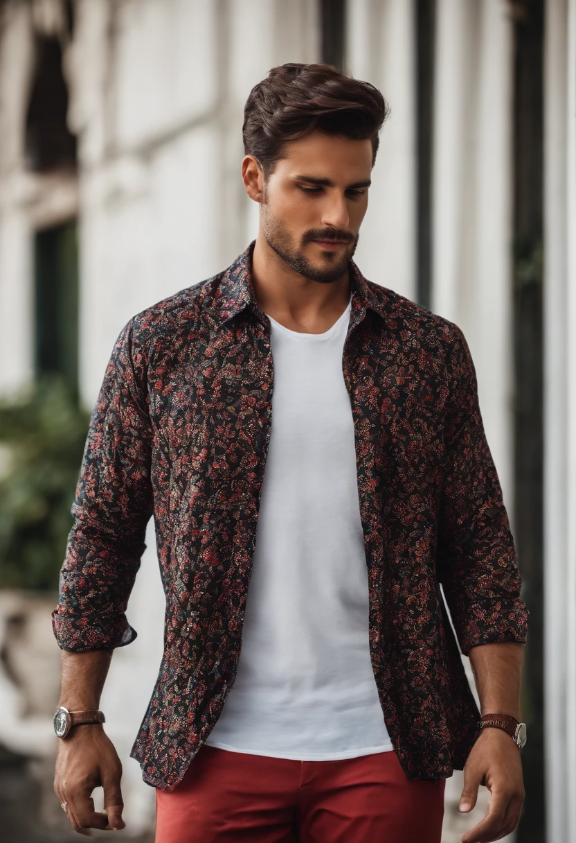 1 homem, sozinho, biotipo gordo, retinto, estilo serio, rosto de homem de 28 anos, cores vividas, foto empresarial, de camisa