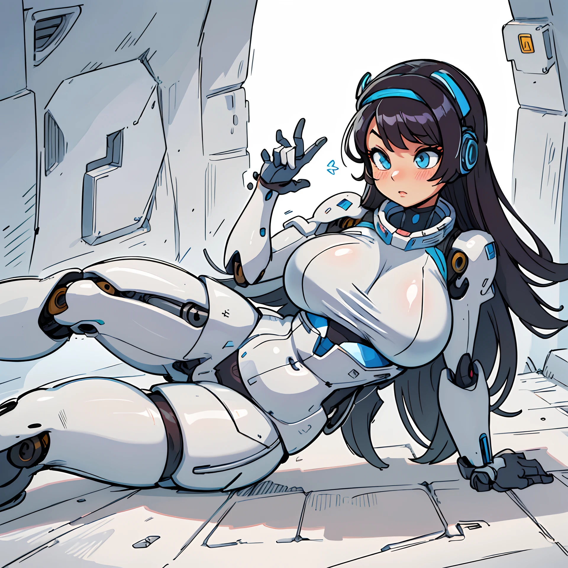 very cute, very sexy, big boobs, anime girl in a futuristic suit laying on the floor, biomechanical oppai, anime manga robot!! anime girl, fully robotic!! girl, cute cyborg girl, portrait anime space cadet girl, girl in mecha cyber armor, android heroine, fully robotic!! catgirl, perfect android girl, beutiful white girl cyborg, perfect anime cyborg woman, mecha suit, amazing, beautiful