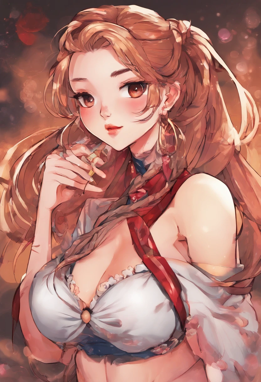 Hot mom,独奏,(:1.3),thick thight,upper legs,Wide buttock,dent in the skin,Double tail,short detailed hair,curlies,ssmile,cheerfulness,(Red lace apron:1.2),cparted lips,plumw,exposed midriff,protruding areolas,gigantic cleavage breasts,4K,realistic humid skin,Armpits,Large curved hips,a variety of poses,Stick out a very long tongue,Fleshy figure,with perfect legs,Hypertrophic,protruding areolas,Bronzed skin,Detailed lips,bubble butt,Dewy,mouth drool,Lick,Place your fingers between your legs,Hungry and thirsty housewives,erected,Wrinkles,Eyes look at the lens,A shy look,Blushing aunt,Two braids,Smooth skin,Very meticulous clothes,Intriguing set,extremly high detail,A detailed face,Gloss on lips,Bronze,In the alley,super breasts,Feminine and colorful