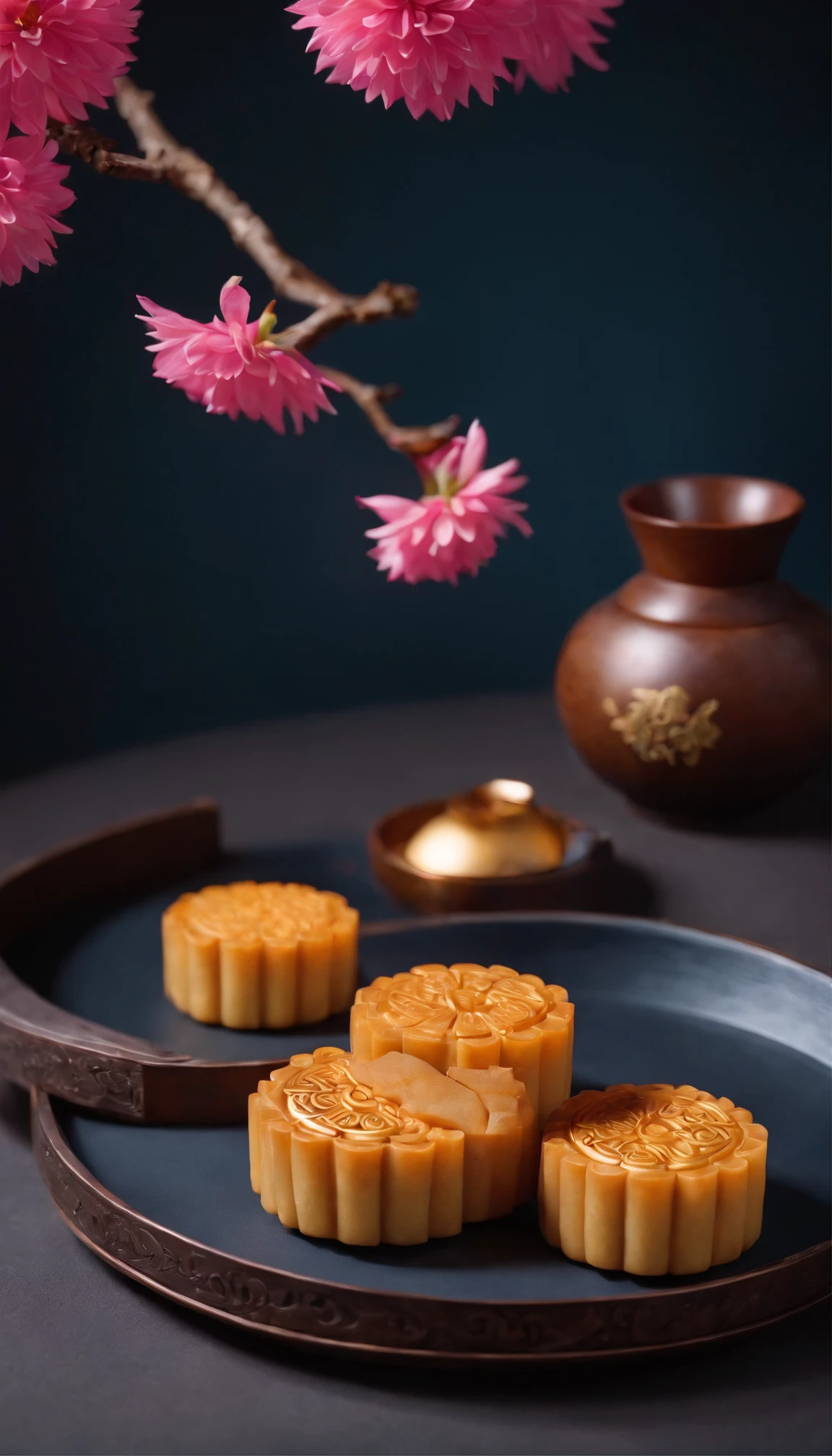 clew:Photos full of Mid-Autumn Festival atmosphere,It showcases delicious mooncakes and bright moons。in the photo,A beautiful mooncake is placed in a traditional mooncake box,The surface of the mooncake is painted with delicate patterns and patterns,Exudes an enticing aroma。Next to the mooncake box is a guzheng and a bouquet of brightly colored chrysanthemums,adding to the festive ambiance。in distance,Bright moonlight illuminates the tranquil landscape,The moon hangs in the sky,It's as if you're close to the audience。
Take this photo,I chose a high-performance digital camera,Such as the Sony Alpha 7R IV,Paired with a high-quality macro lens,Such as the Sony FE 90mm f/2.8 宏 G FAQ。The camera is set at the appropriate aperture,Such as f/4,Ensure clarity of mooncakes and details。Select the appropriate value for the shutter speed,Determine the brightness and detail of the photographed moon。White balance is set to the appropriate mode,Restore authentic colors and atmosphere。
During filming,I focus on capturing the details and colors of mooncakes,and the brightness and shape of the moon。By adjusting the light and angle,I tried to highlight the deliciousness and deliciousness of mooncakes,And the purity and mystery of the moon。ao mesmo tempo,I also used proper background arrangements and props,In order to create a strong Mid-Autumn Festival atmosphere。
The final photo will present a picture full of the atmosphere of the Mid-Autumn Festival,Delicious mooncakes and bright moons are recorded。Every element in the photo conveys a feeling of warmth and blessing,Let the audience feel the joy and reunion of the Mid-Autumn Festival。