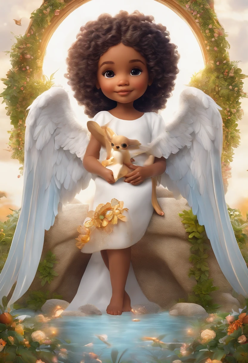 o anjo da guarda,estilo chibi,fundo branco,8k