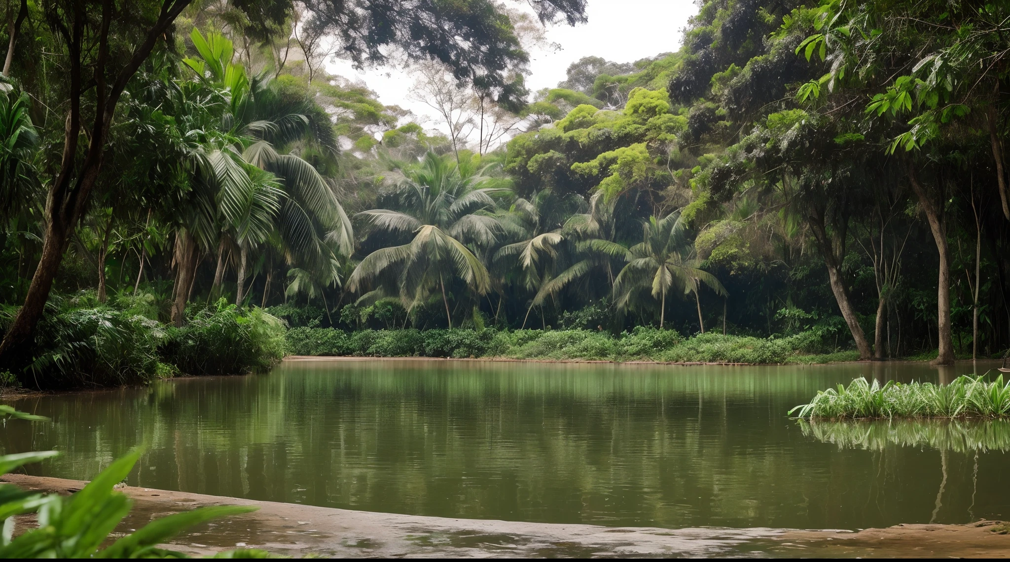 Parque incrivelmente belo, vegetation, natureza, visto de um ponto alto