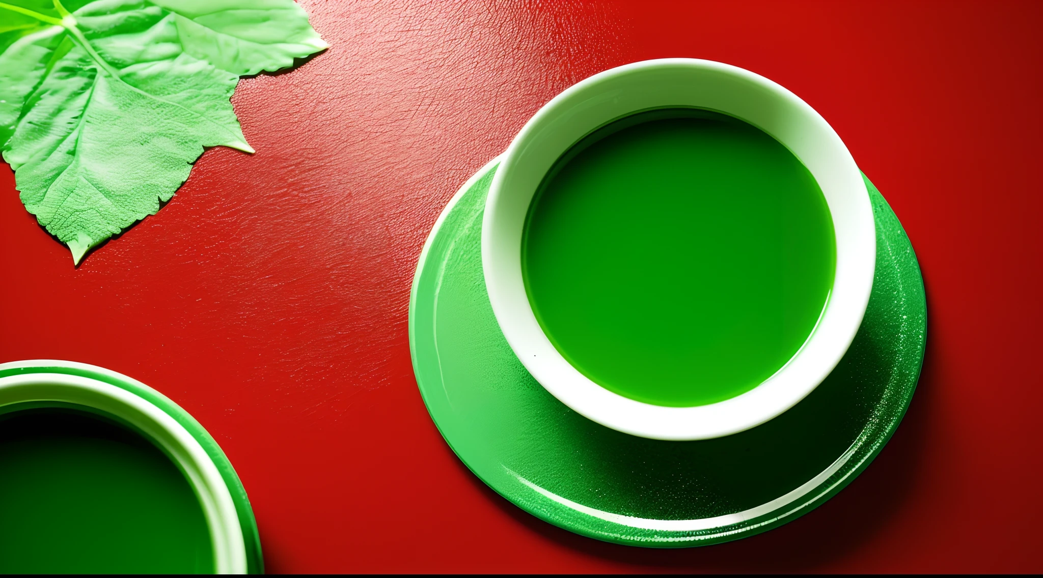 Imagine a microcamera , dentro de um copo de vidro, with light green liquid, filmando uma bolha vermelha, Out of the bottom cup towards above, em meio ao liquido verde, Fictional image
