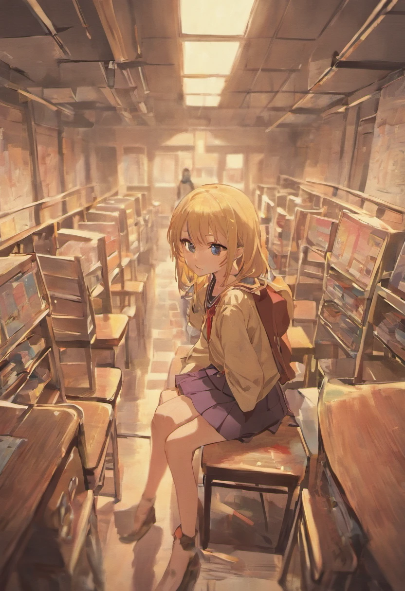 hi-school girl Classroom sixteen years old