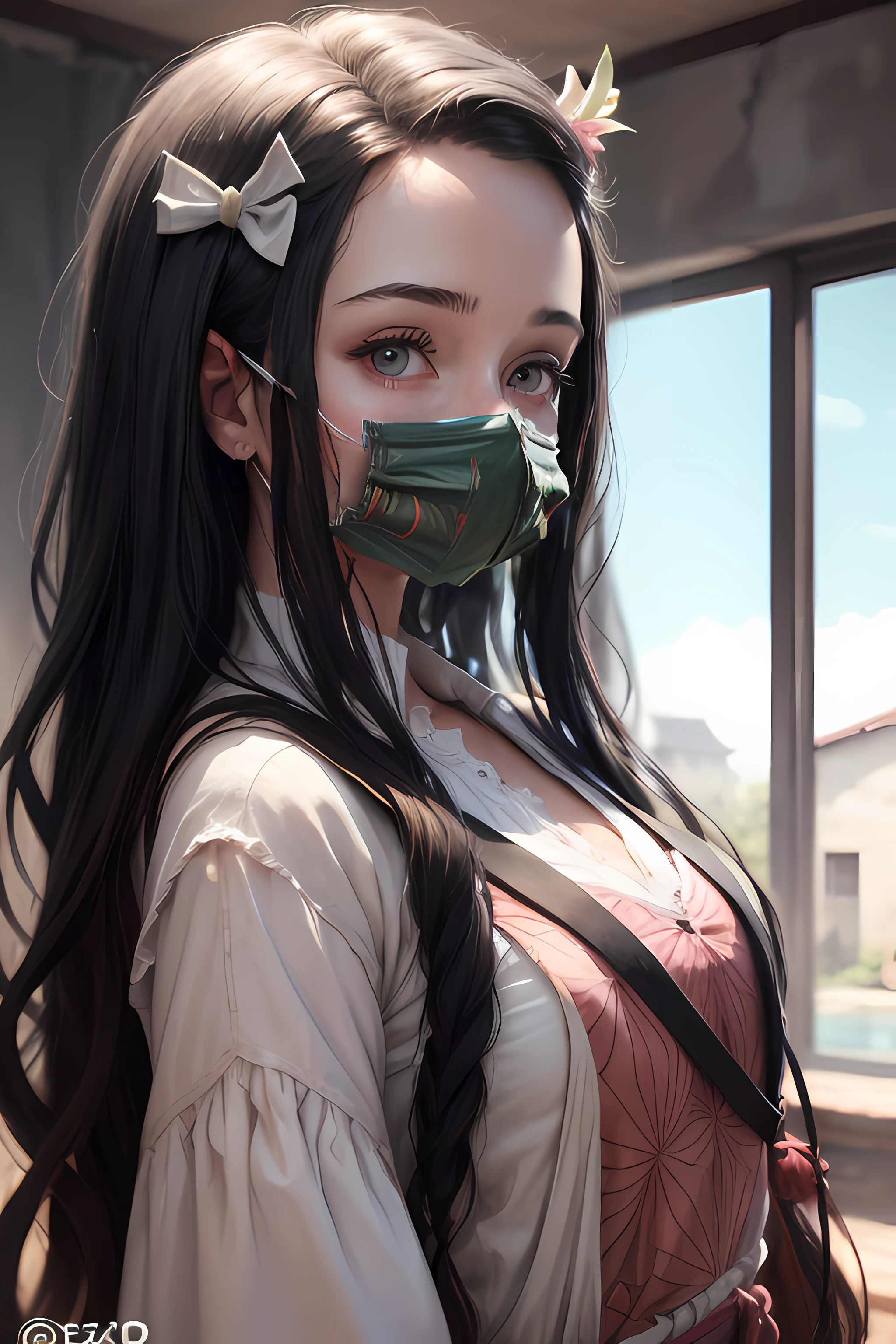 mask strap, green color