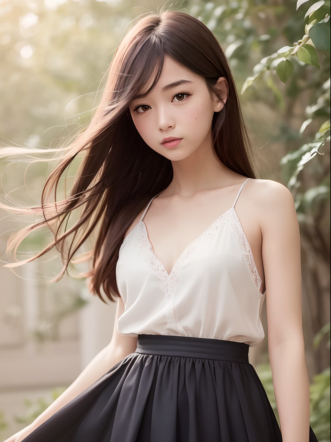 Highest Quality, excellent details, 超A high resolution, (fidelity: 1.4), The best illustrations, favor details, Highly condensed 1girl, with a delicate and beautiful face, Delicate collarbones, High Quality Fishtail Skirt, Shyness,Frolic,dance,