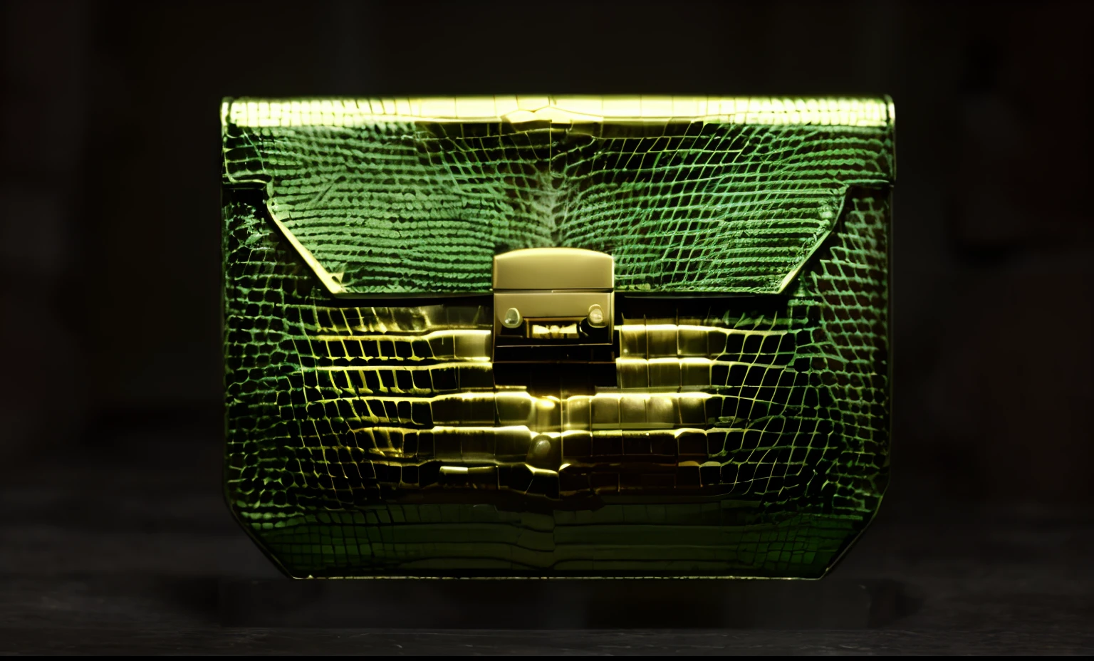 a close up of a green purse with a (((metal lock))), decadent, by Adam Saks, very intense, by Hugo Heyrman, balenciaga, by Luis Miranda, by Gabriel Ba, by Samuel Birmann, f / 3 2, hermes, by derek zabrocki, 8 0. lv, by Leo Goetz, evening, green
