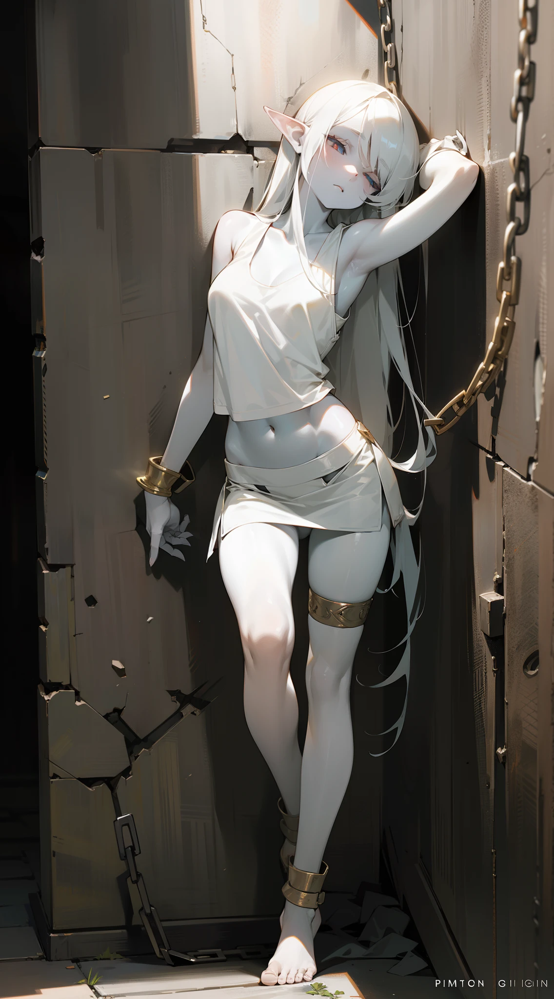emaciated,鎖骨,sternum,the ribs,pelvic bone,big breasts thin waist,Thin leg,tightsuit,hunger