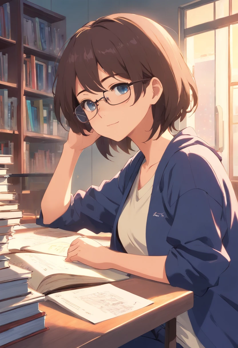 macho, adulto jovem, nobre, mago, cabelos preto, Rosto detalhado, detailed hands, roupas nobres vermelhas, glasses, inteligente, charismatic appearance, confiante, fundo da biblioteca, esnobe, moletom preto com manga amarelas