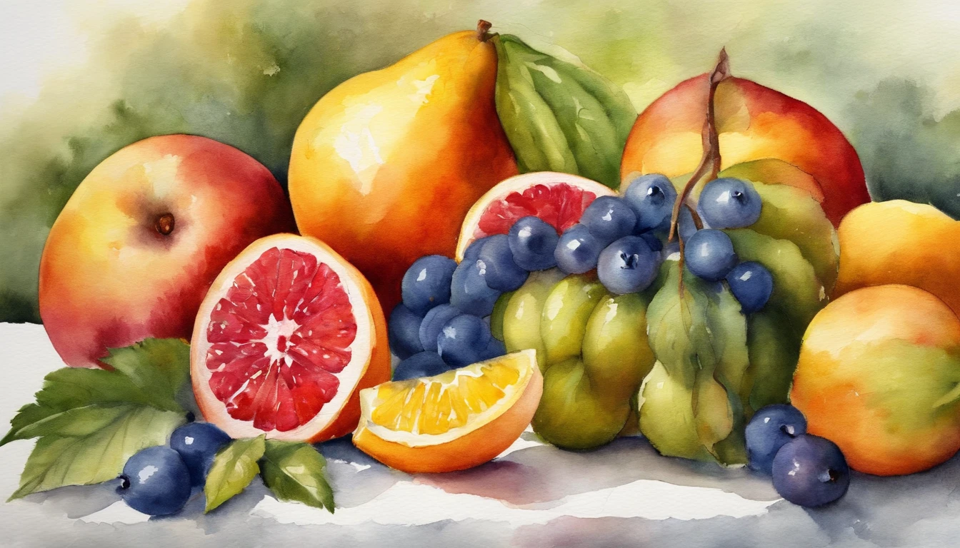 (best quality,4k,8k,highres,masterpiece:1.2),ultra-detailed,(realistic,photorealistic,photo-realistic:1.37),fruits hd,beautiful woman face,tropical,centered large sun,HD detail,hyper-detailed,cinematic,surrealism with deep focus.