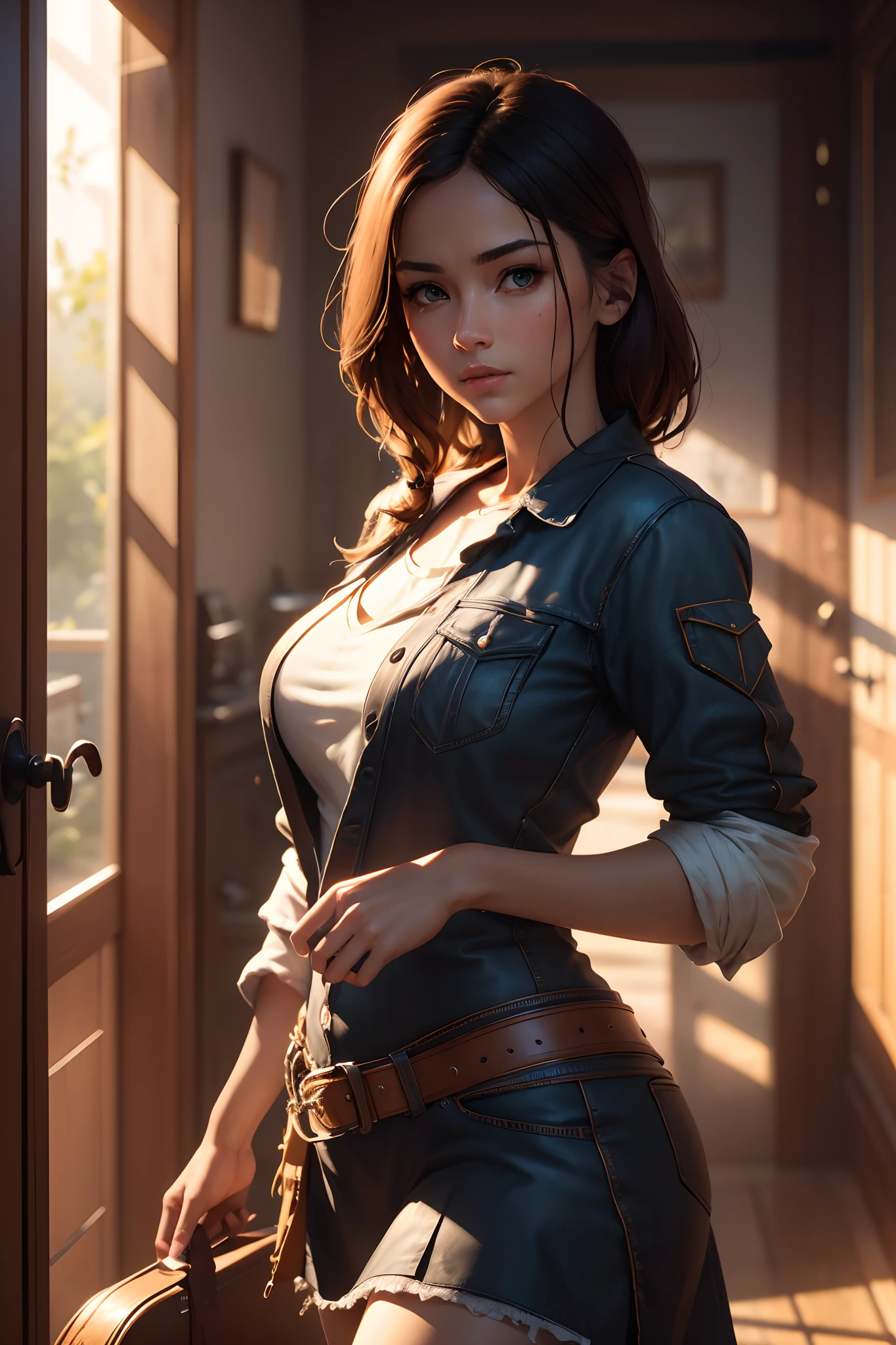 Masterpiece, Best Quality, High Quality, HD, High Quality Textures, High Quality Shadows, High Detail, Realistic, Cinematic Light, Side Light, Lens Vignetting, Ray Tracing, Sharp Focus,