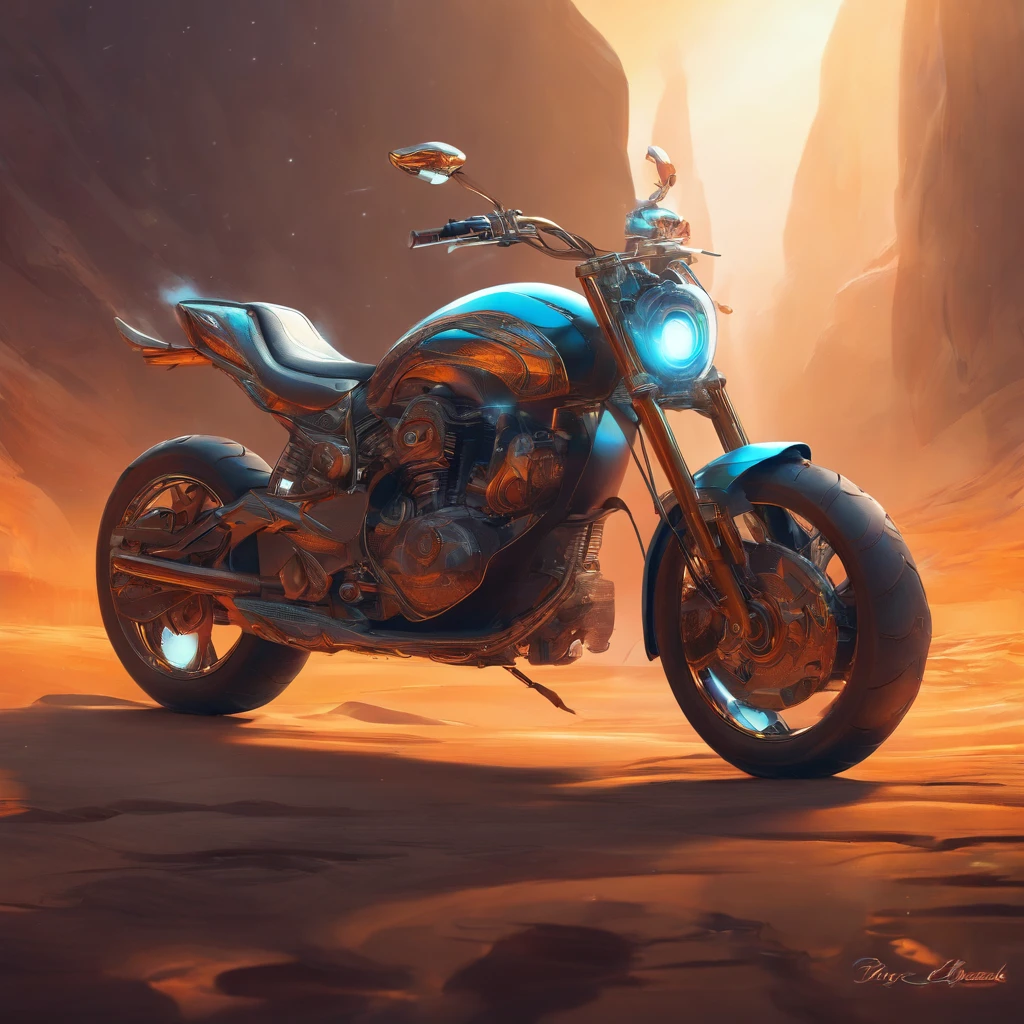 the motorcycle, ray tracing, UHD, award winning