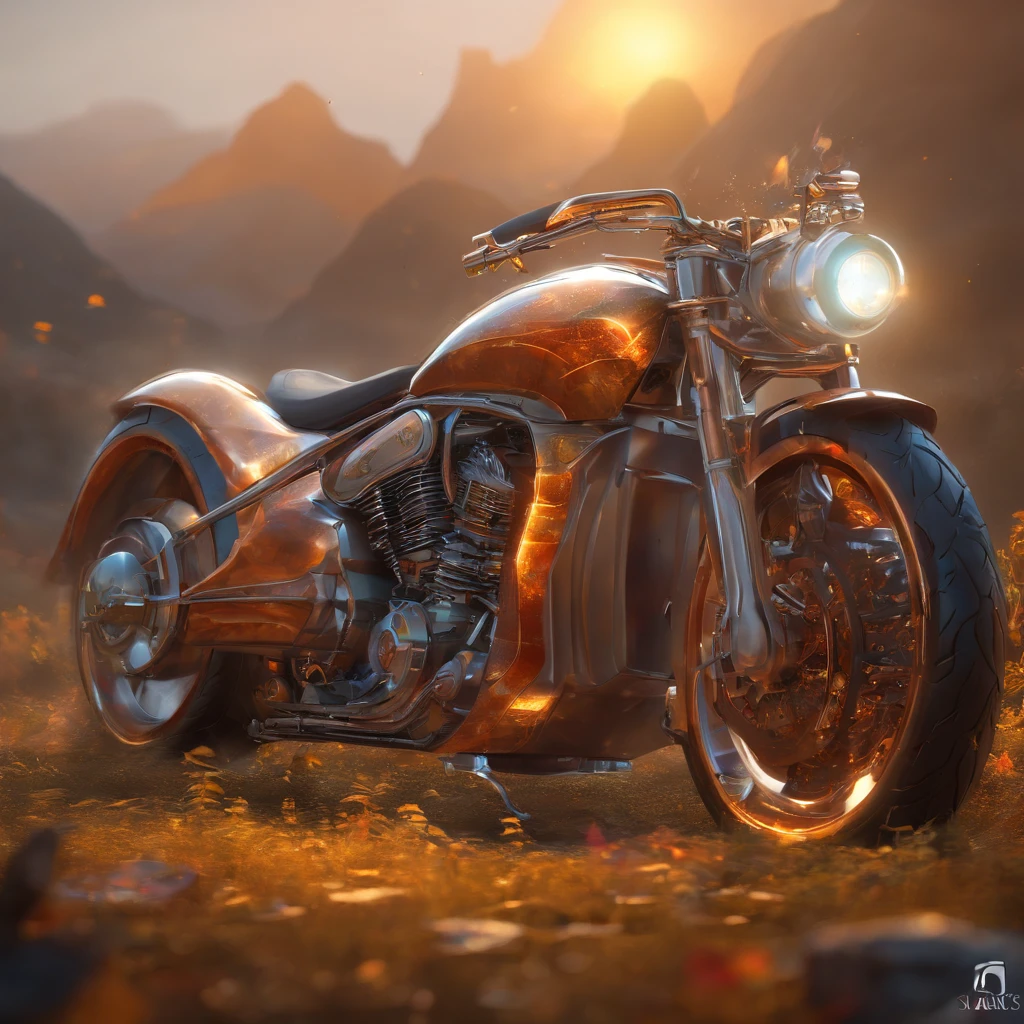 the motorcycle, ray tracing, UHD, award winning